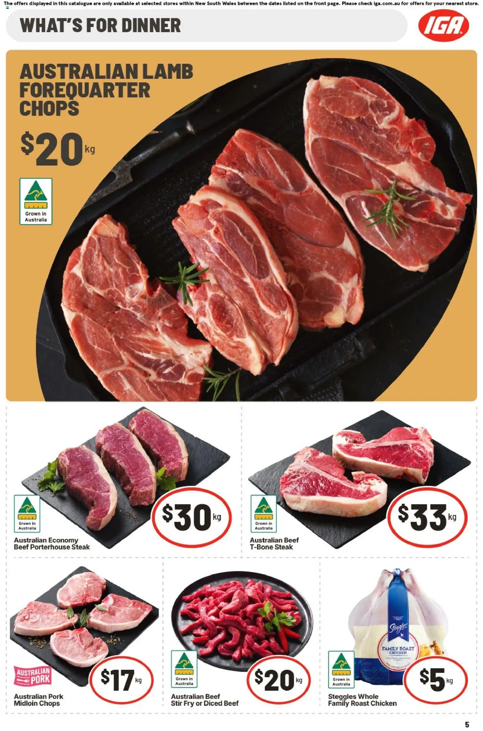 IGA catalogue - valid from 02/09/2026 | Page: 6 | Products: Chicken, Pork, Steak, Roast