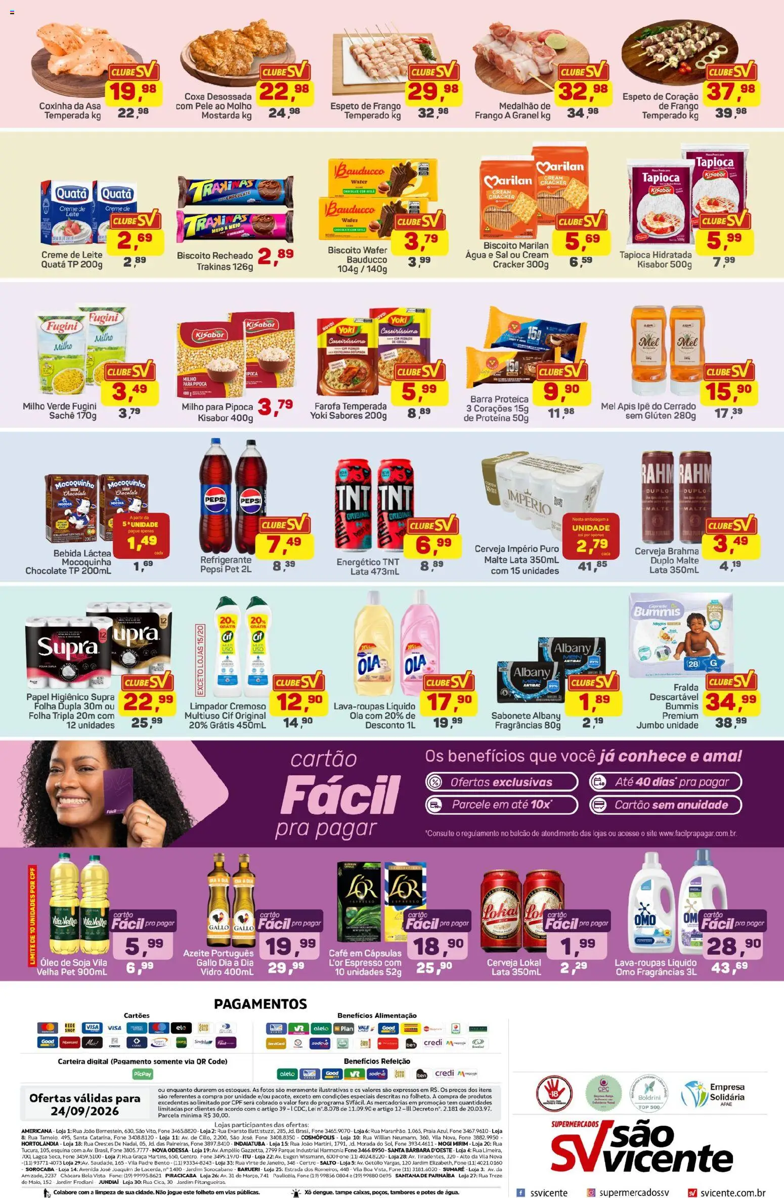 Supermercados São Vicente Folheto - válido de 24/09/2026 | Página: 2 | Produtos: Cápsulas, Refrigerante, Sal, Papel higiênico