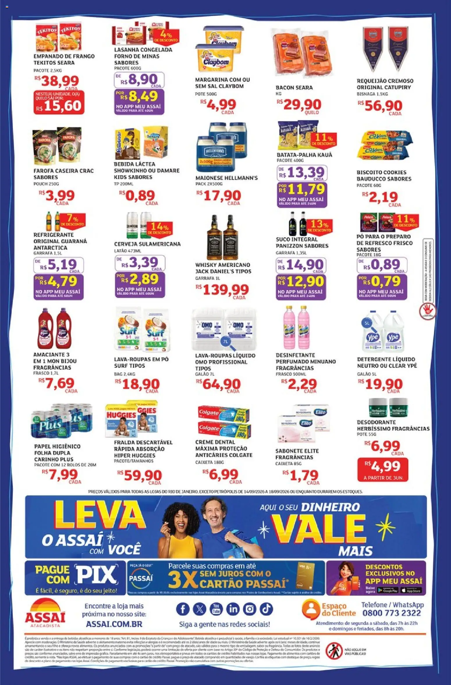 Assaí Atacadista Folheto - válido de 14/09/2026 | Página: 2 | Produtos: Pó, Biscoito, Catupiry, Farofa