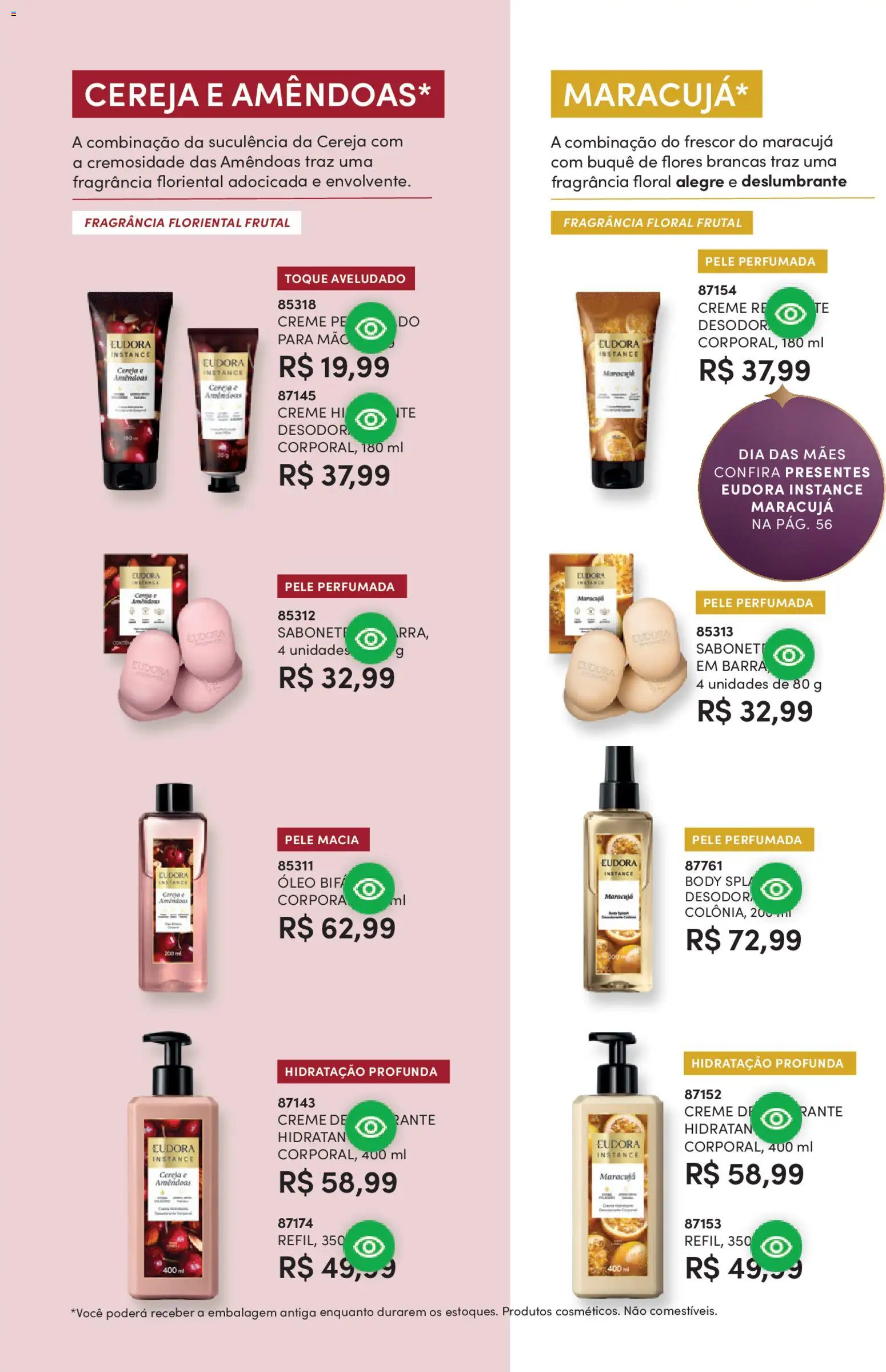 Eudora Folheto - válido de 01.04.2026 | Página: 110 | Produtos: Cereja, Fragrância, Flores, Sabonete