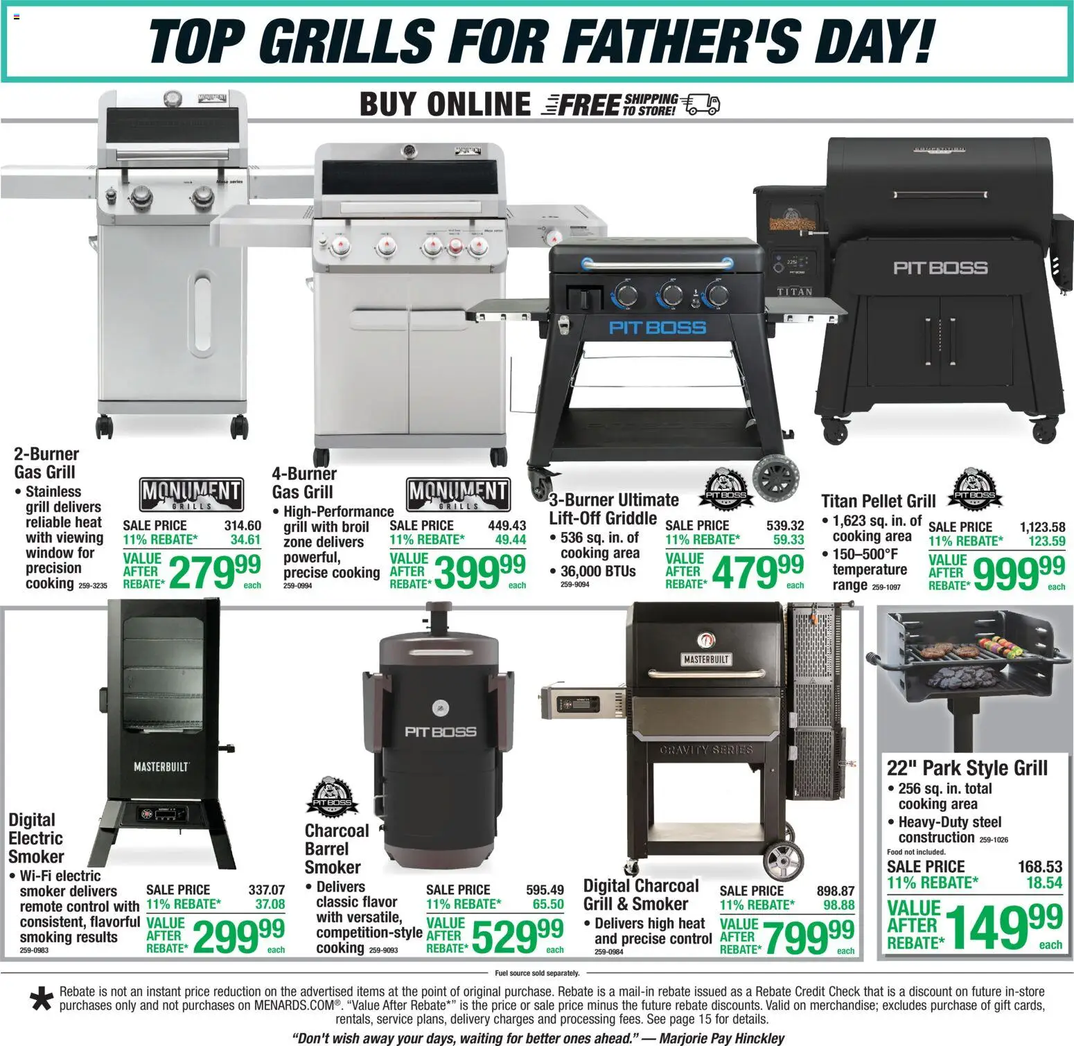 Menards Weekly Ad - valid from 11.06.2026 | Page: 13 | Products: Griddle, Grill