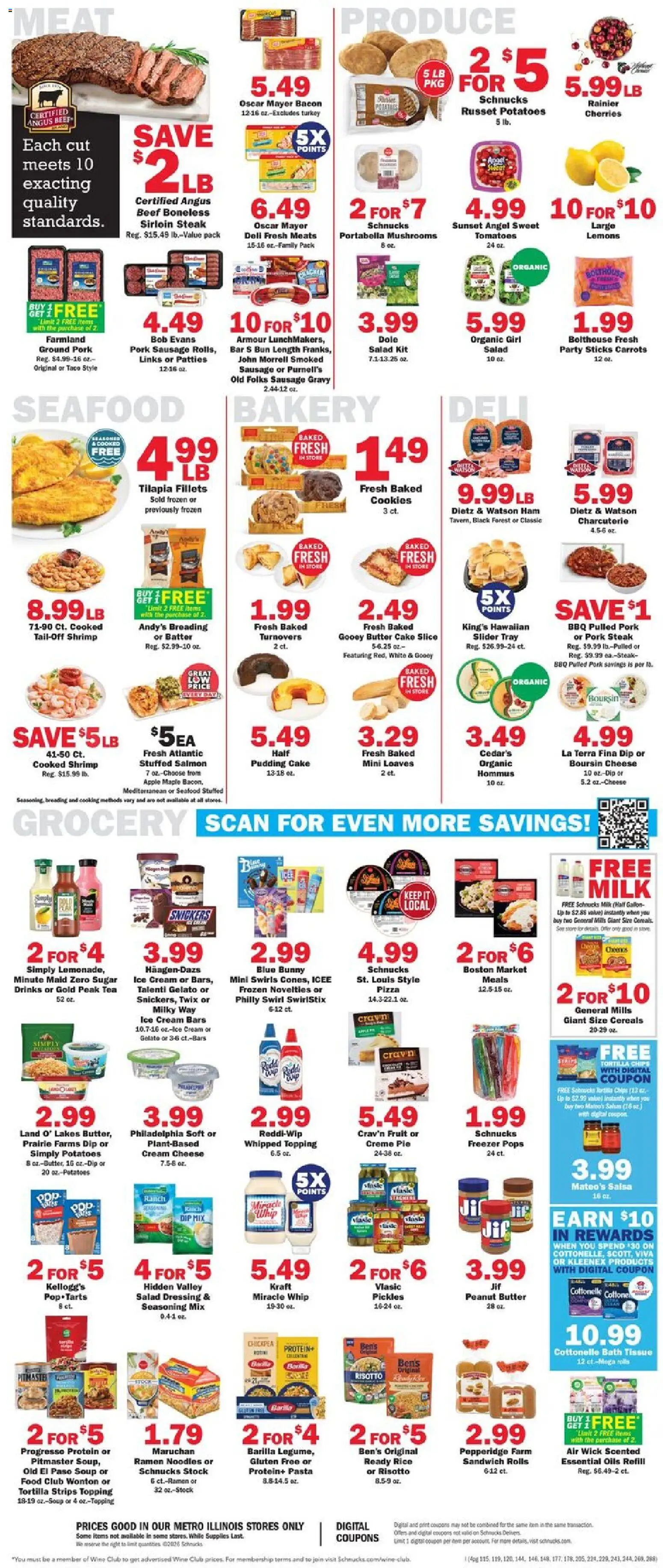 Schnucks Weekly Print Ad - IL - valid from 24.06.2026 | Page: 4 | Products: Butter, Pizza, Rice, Beef