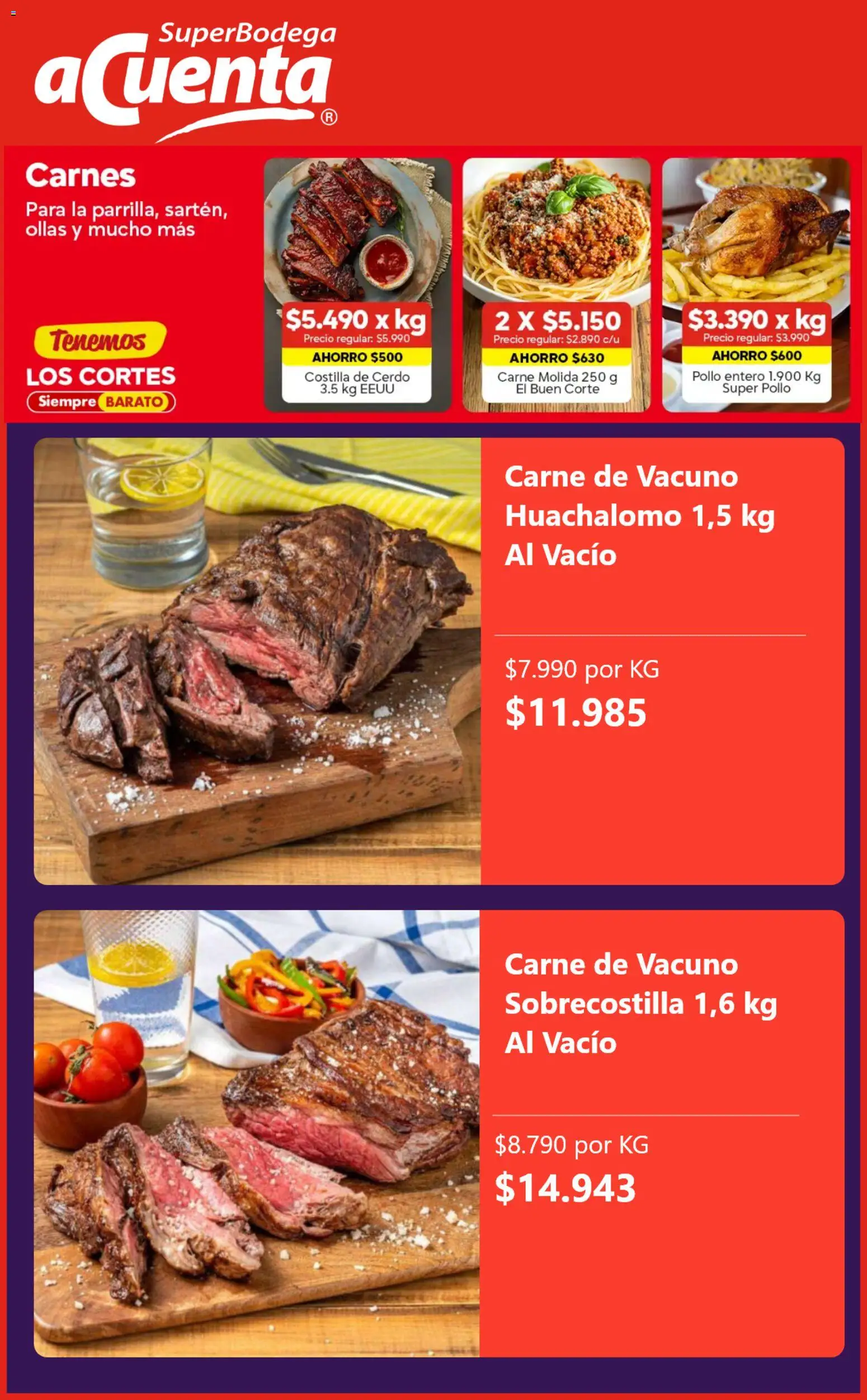 Super Bodega aCuenta Ofertas │ válido desde el 22.06.2026 | Página: 3 | Productos: Pollo, Cerdo
