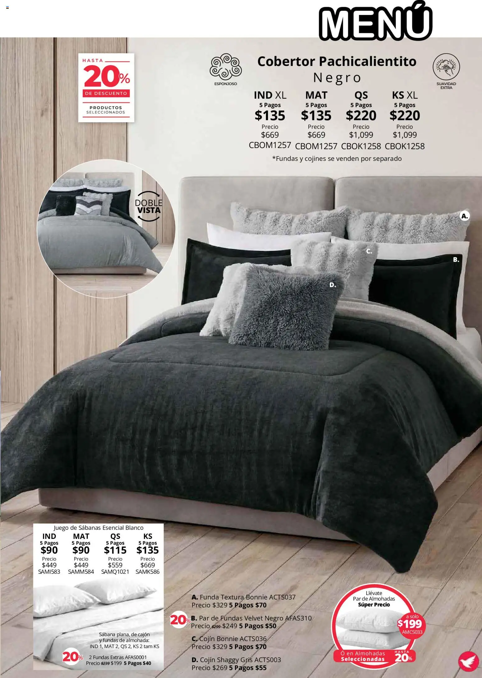 Nuevas ofertas de Colchas Concord válidas en toda la República Mexicana desde el 01/08/2026. ¡Encuentra las mejores ofertas en Colchas Concord catálogo Colección Cobertor! | Página: 81 | Productos: Cobertor, Funda, Almohada, Sabanas