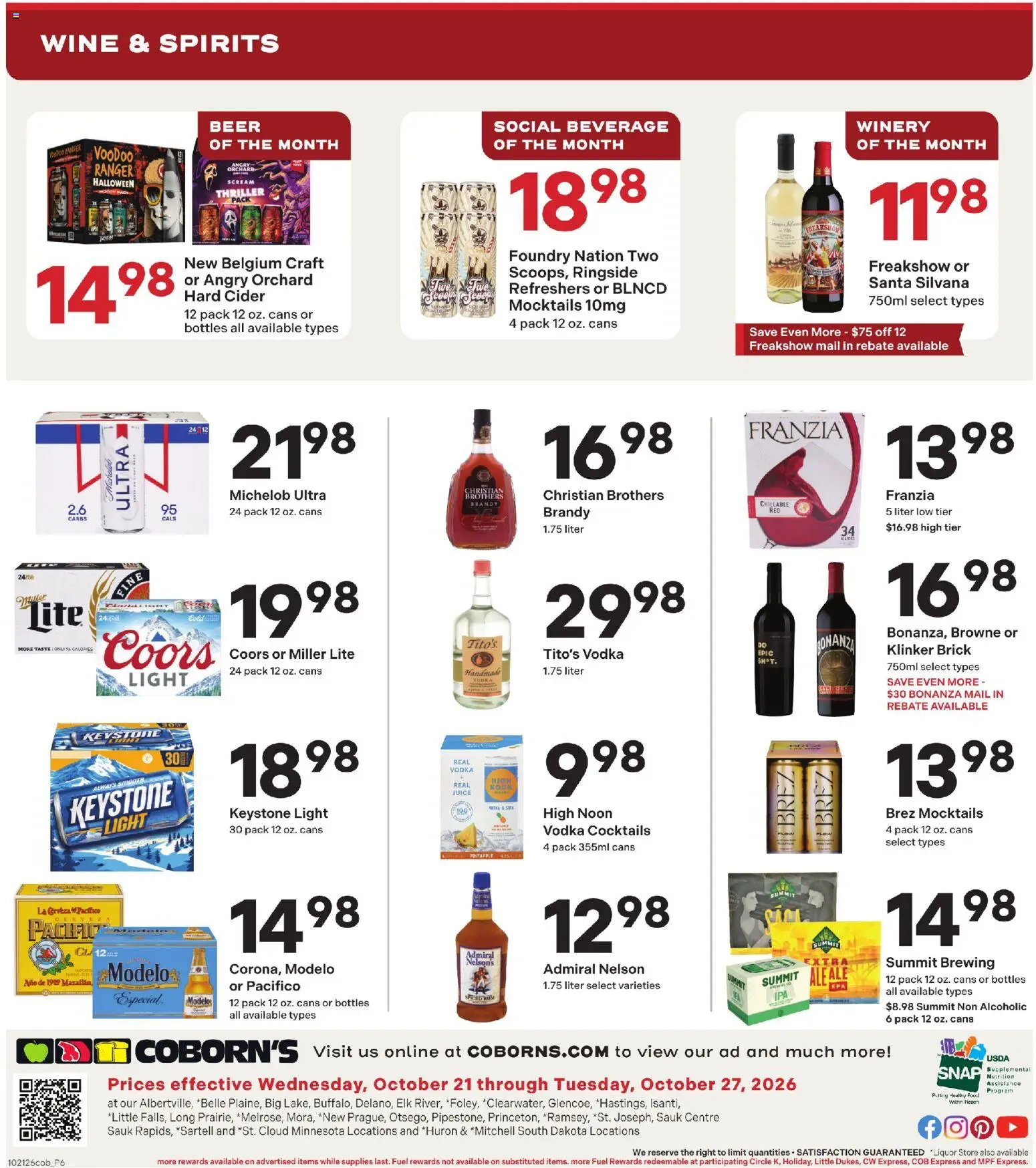 Coborn's Liquor Ad - valid from 10/21/2026 | Page: 1