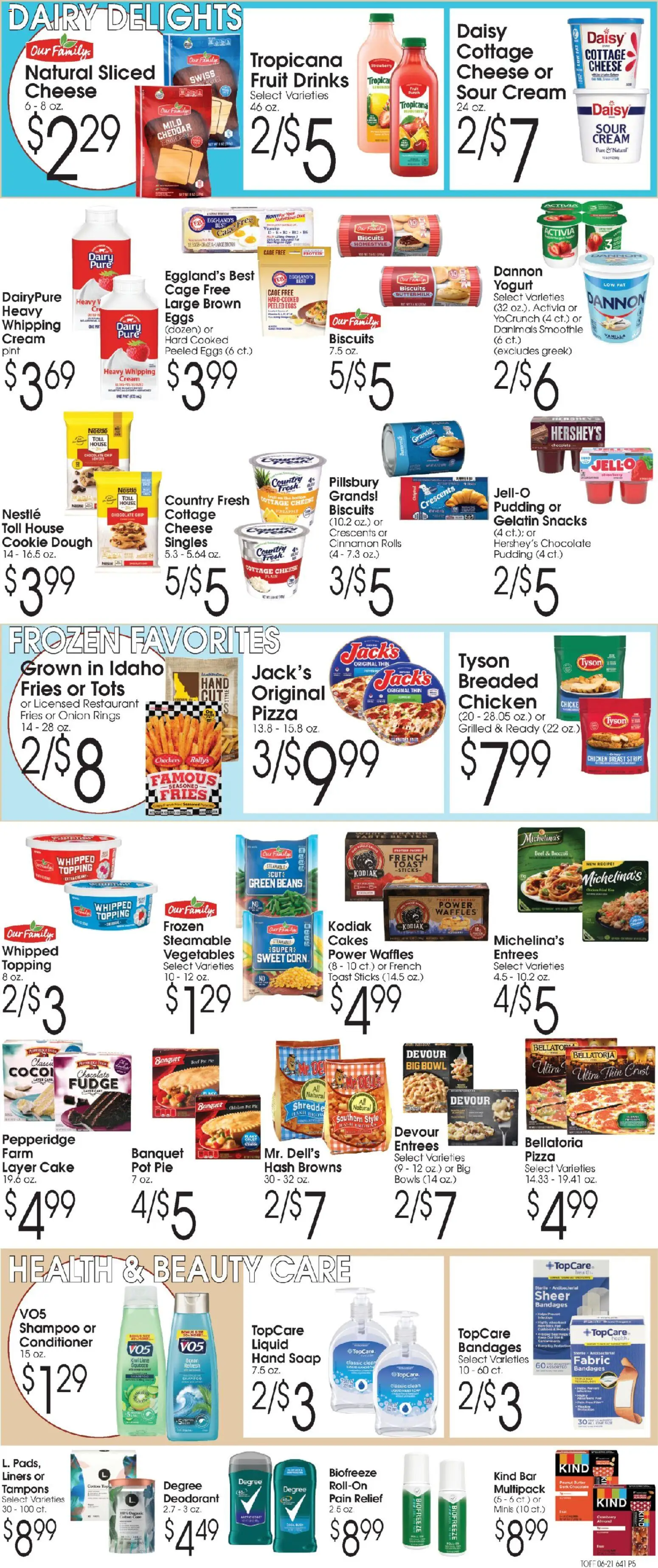 Family Fare Ad - valid from 06/21/2026 | Page: 5 | Products: Eggs, Tampons, Vegetables, Chocolate Chip