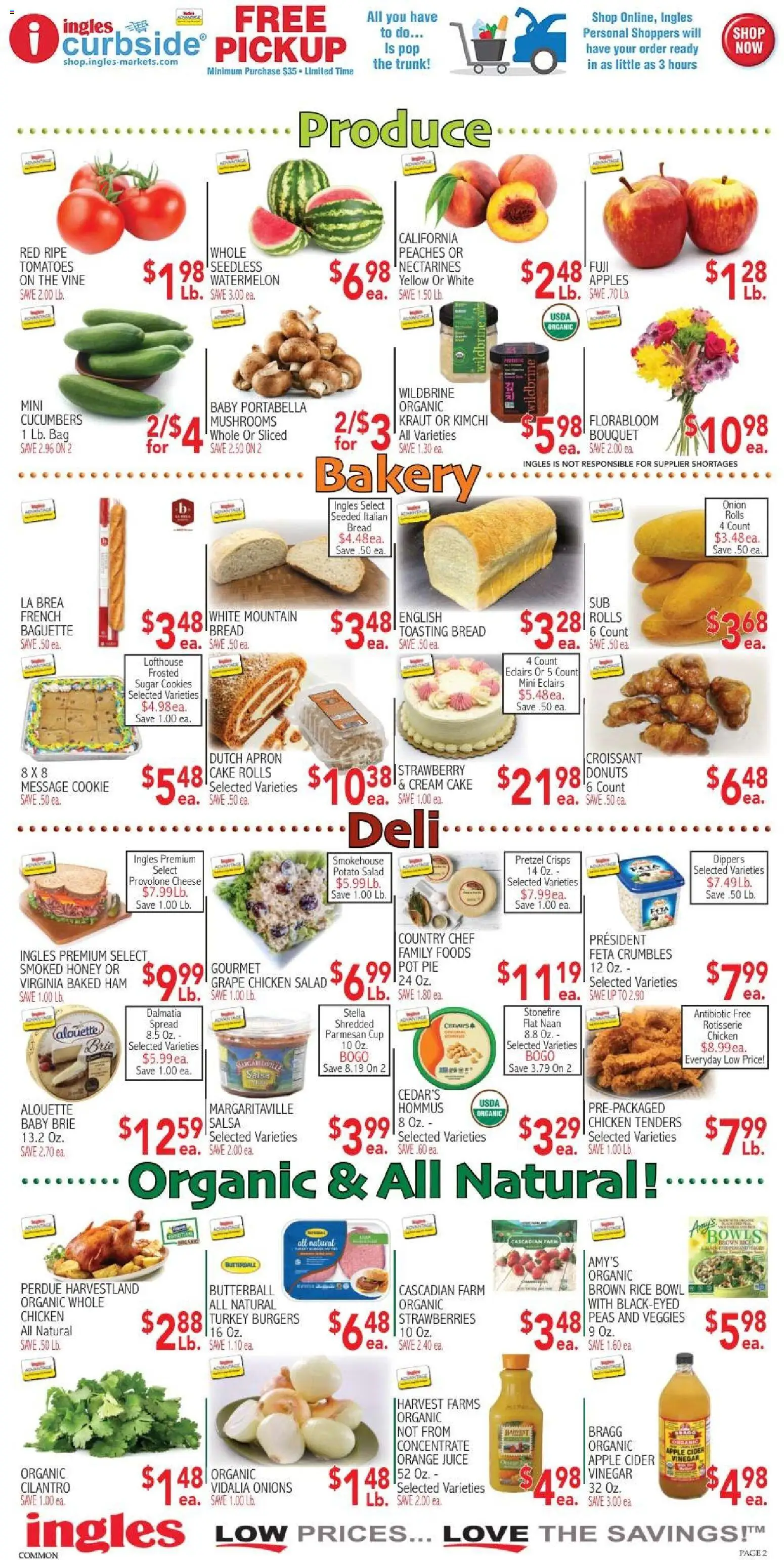 Ingles Weekly Ad - valid from 27.05.2026 | Page: 2 | Products: Juice, Strawberries, Cream, Salad