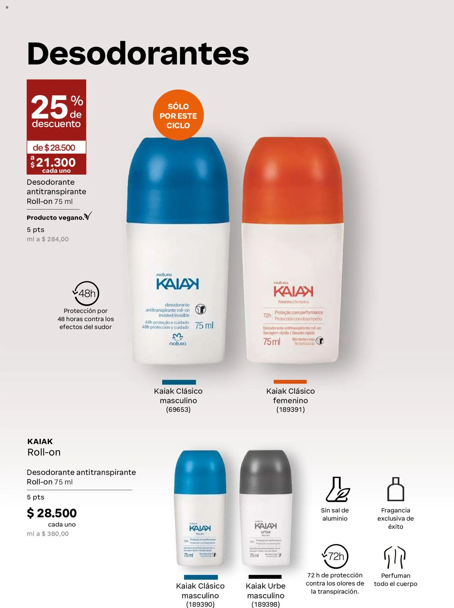 Natura revista - valida desde el 22/07/2026 | Página: 132 | Productos: Sal, Fragancia, Desodorante, Antitranspirante