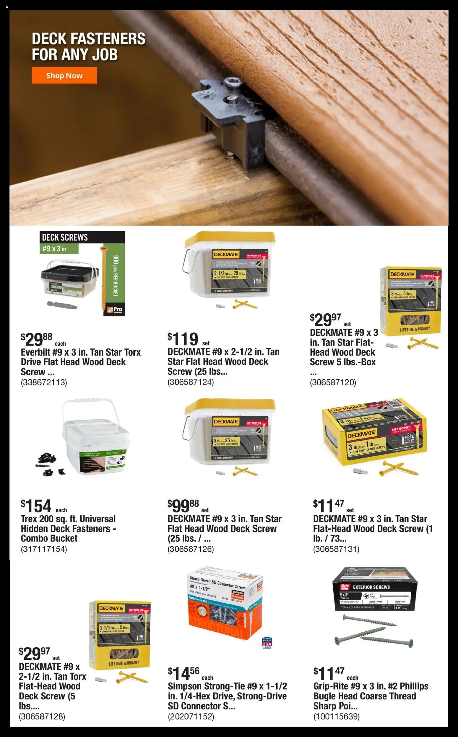 Home Depot Shop Pro Ad - valid from 07/13/2026 | Page: 4 | Products: Screw, Connector