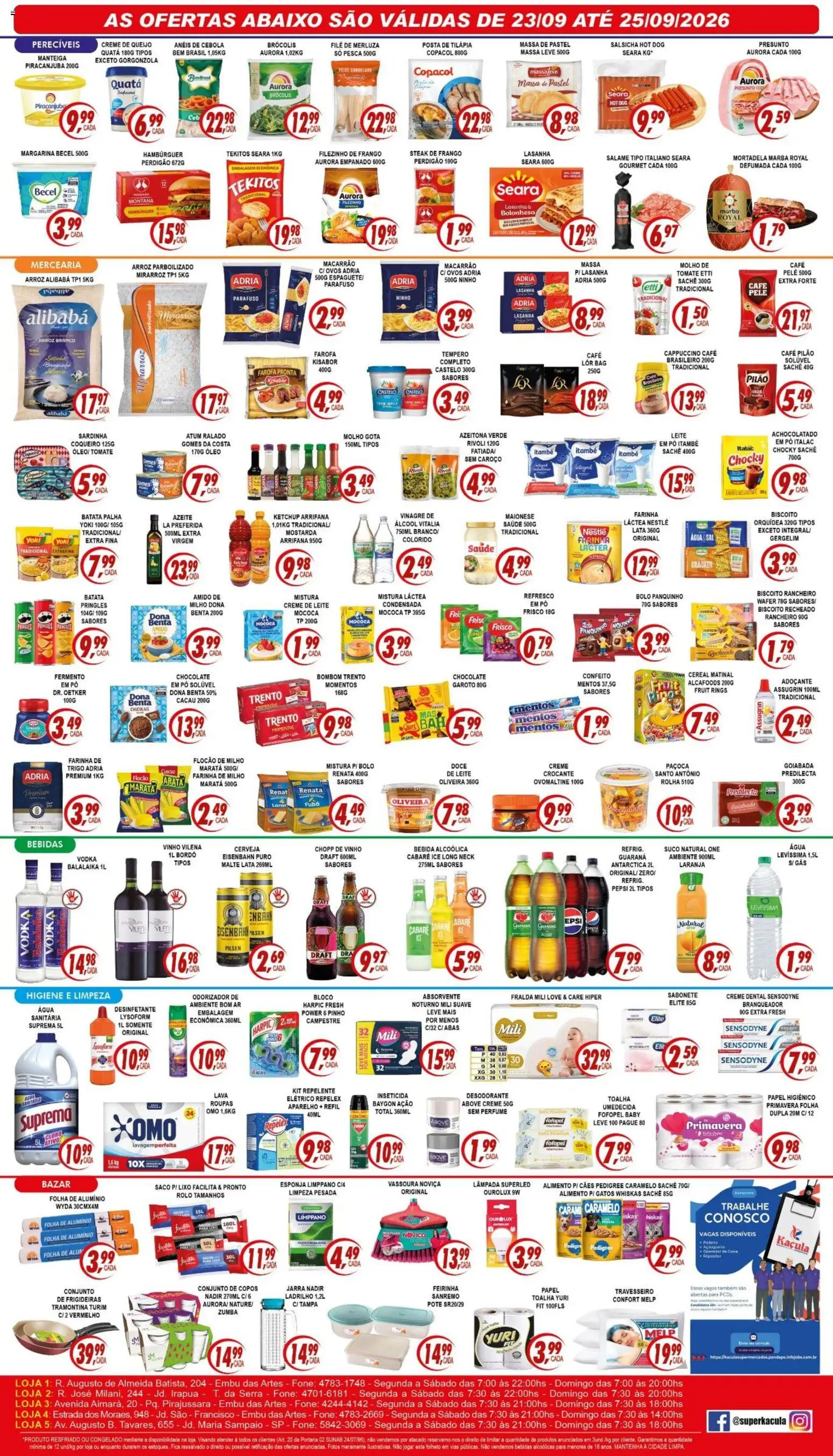 Kaçula Folheto - válido de 23/09/2026 | Página: 2 | Produtos: Pó, Cloro, Cerveja, Café pilão