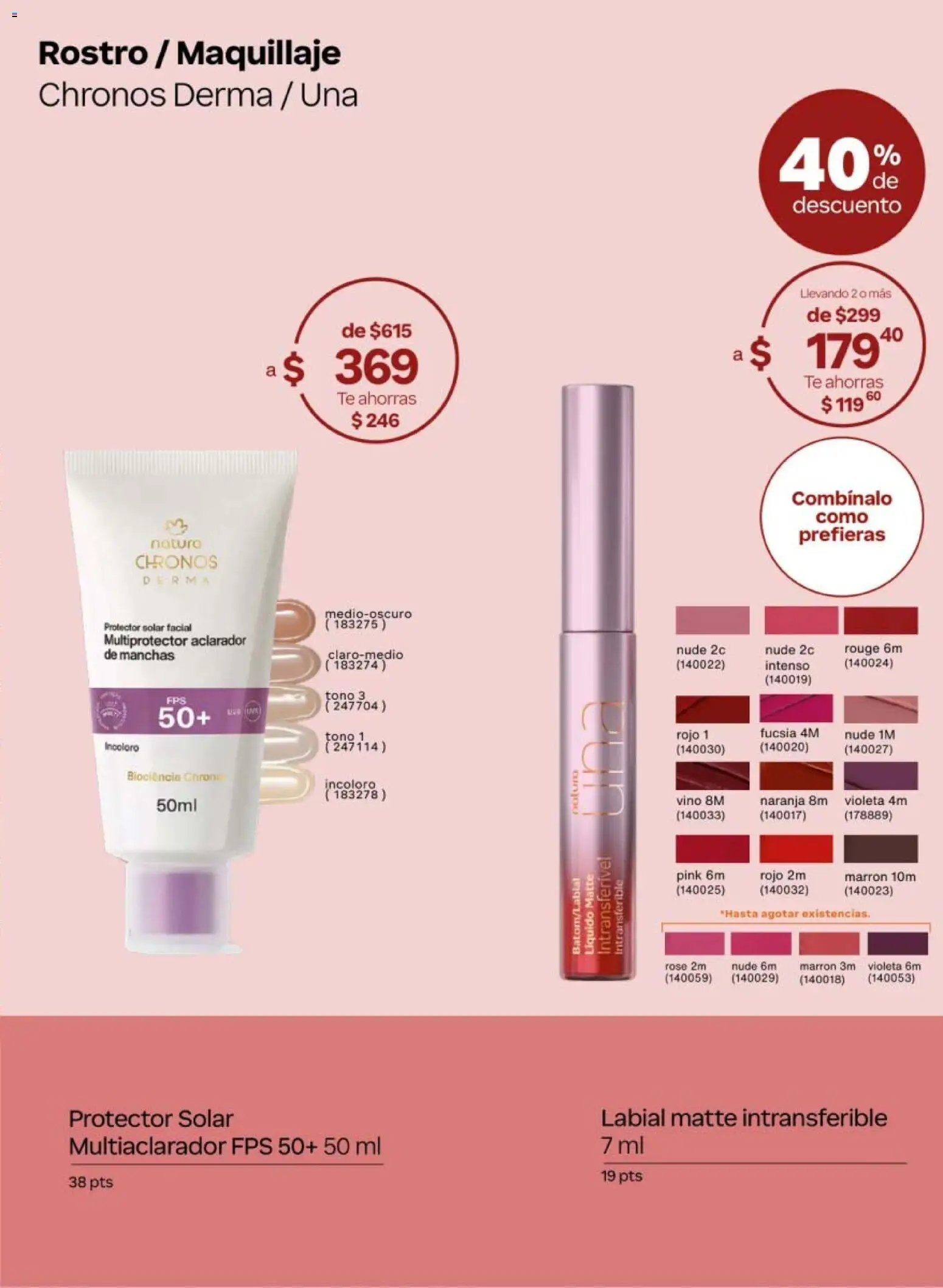 Nuevas ofertas de Natura válidas en toda la República Mexicana desde el 10/07/2026. ¡Encuentra las mejores ofertas en Natura campaña 11 2026! | Página: 9 | Productos: Vino, Té, Maquillaje, Protector solar