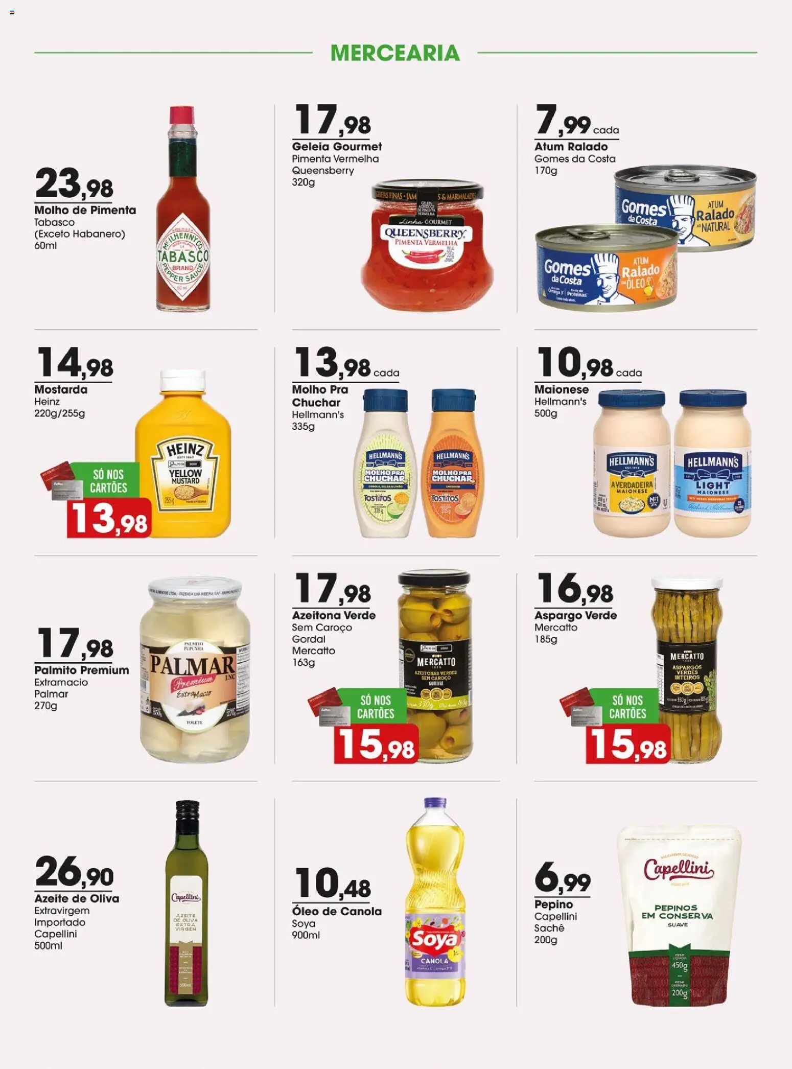 Zaffari Folheto - válido de 14/07/2026 | Página: 3 | Produtos: Ômega 3, Palmito, Pimenta, Atum