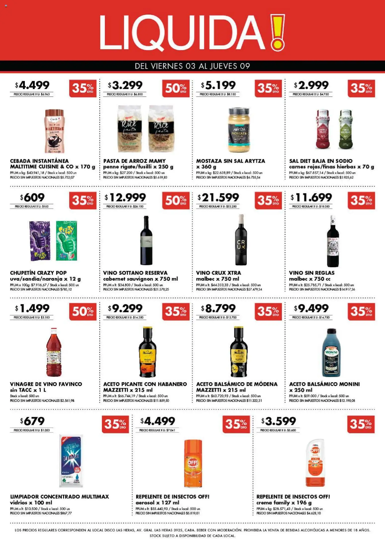 Disco ofertas │ válido desde el 03/07/2026 | Página: 10 | Productos: Disco, Vinagre, Sal, Vino