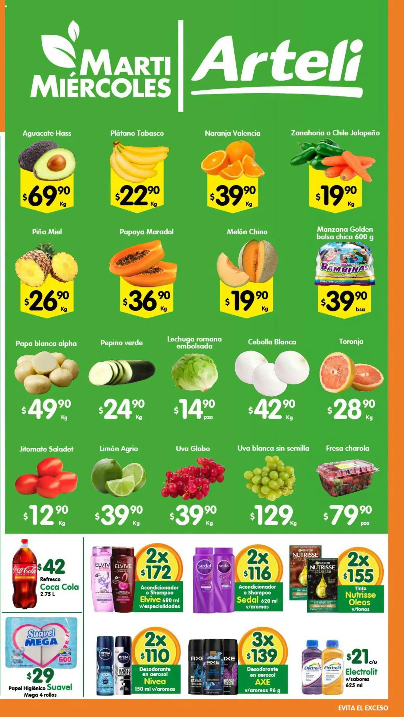 Nuevas ofertas de Arteli válidas en toda la República Mexicana desde el 18/08/2026. ¡Encuentra las mejores ofertas en Arteli folleto! | Página: 2 | Productos: Desodorante, Lechuga romana, Shampoo, Acondicionador