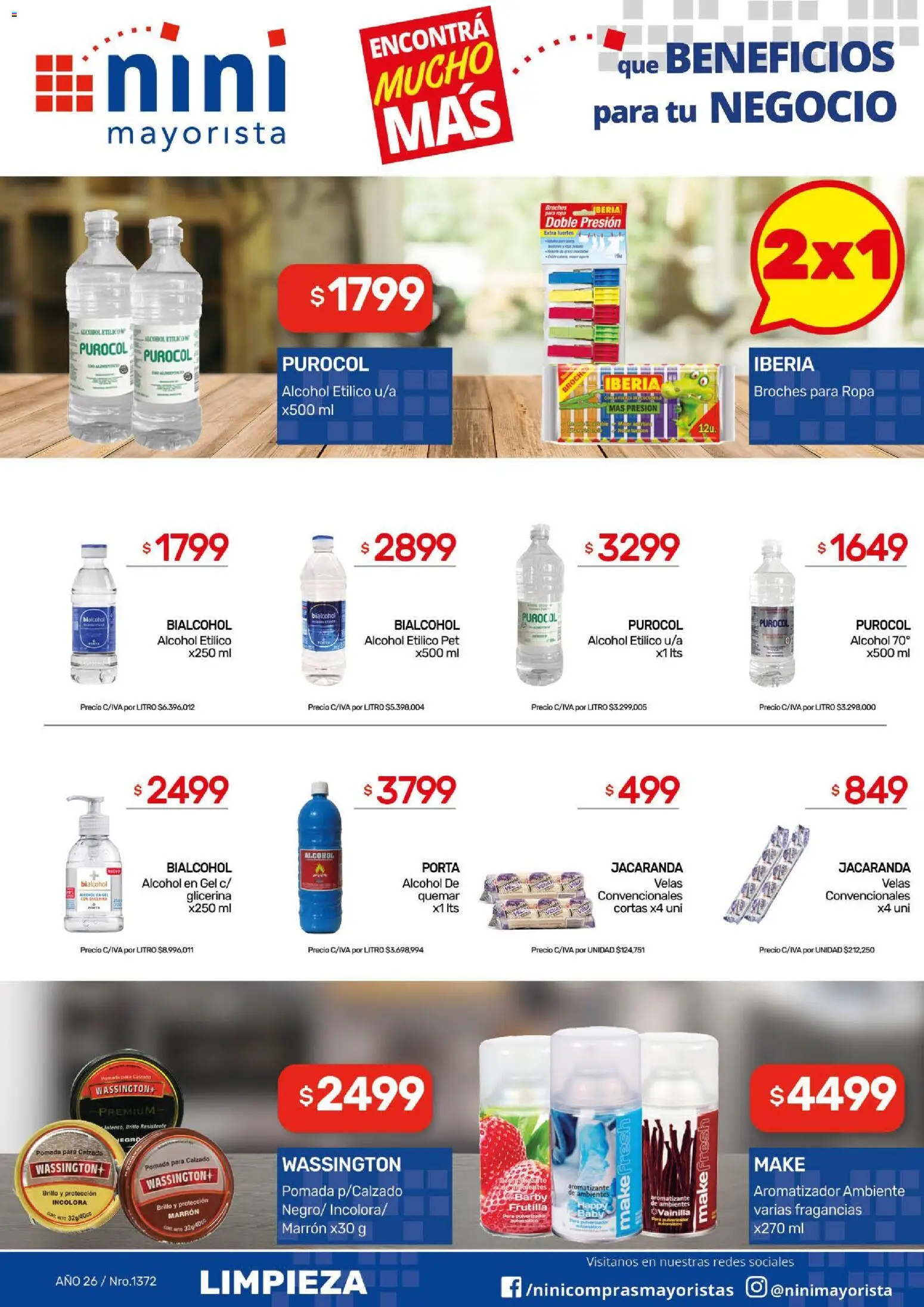 NINI Mayorista ofertas │ válido desde el 10/08/2026 | Página: 16 | Productos: Alcohol en gel, Velas, Frutilla, Ropa