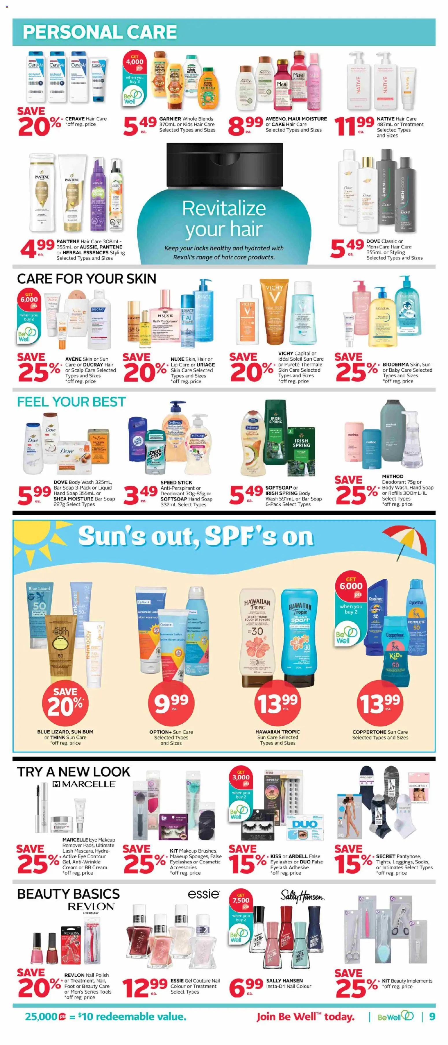 Rexall flyer valid from Jul 17, 2026 | Page: 16 | Products: Cream, Nail polish, Soap, Body wash