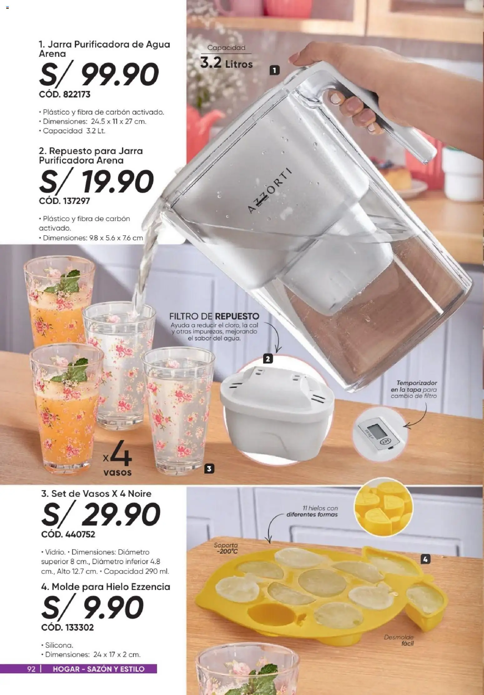 Catálogo Azzorti válido desde 20/09/2026 | Página: 92 | Productos: Tapa, Vasos, Hielo, Agua