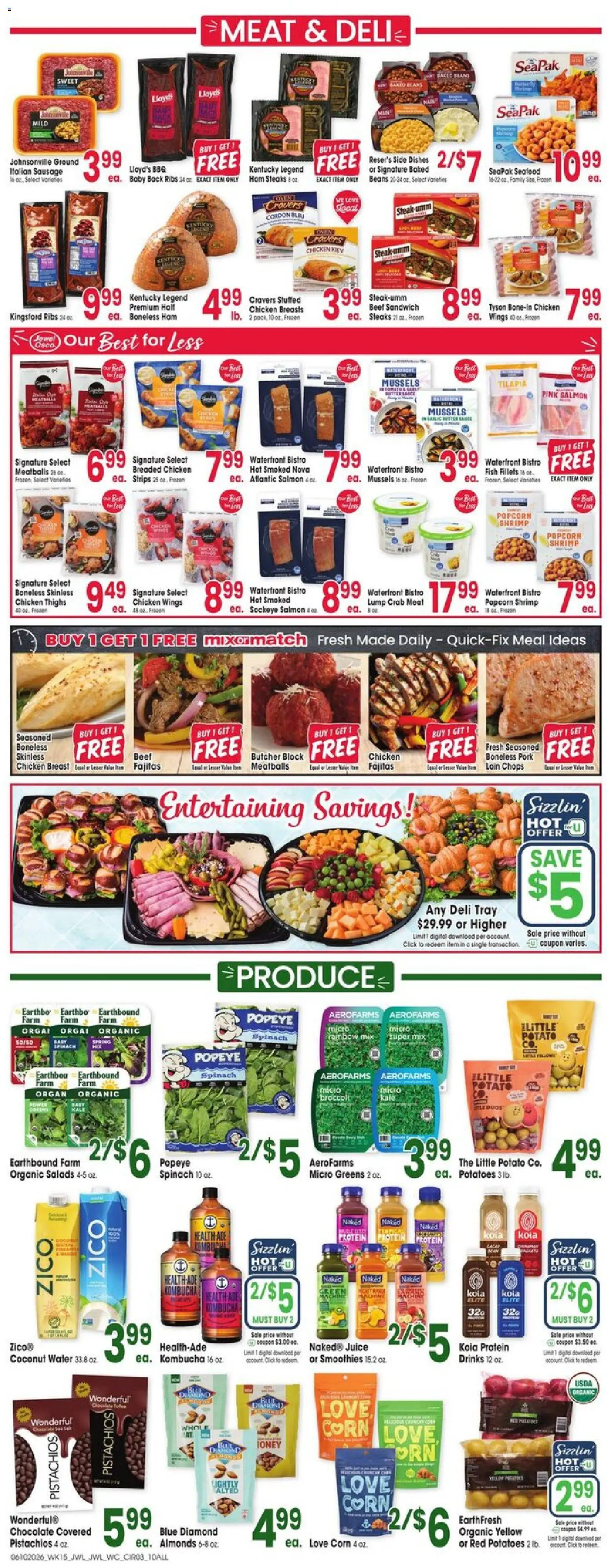 Jewel Osco Weekly Ad - IA - valid from 10.06.2026 | Page: 3 | Products: Broccoli, Chocolate, Juice, Lime