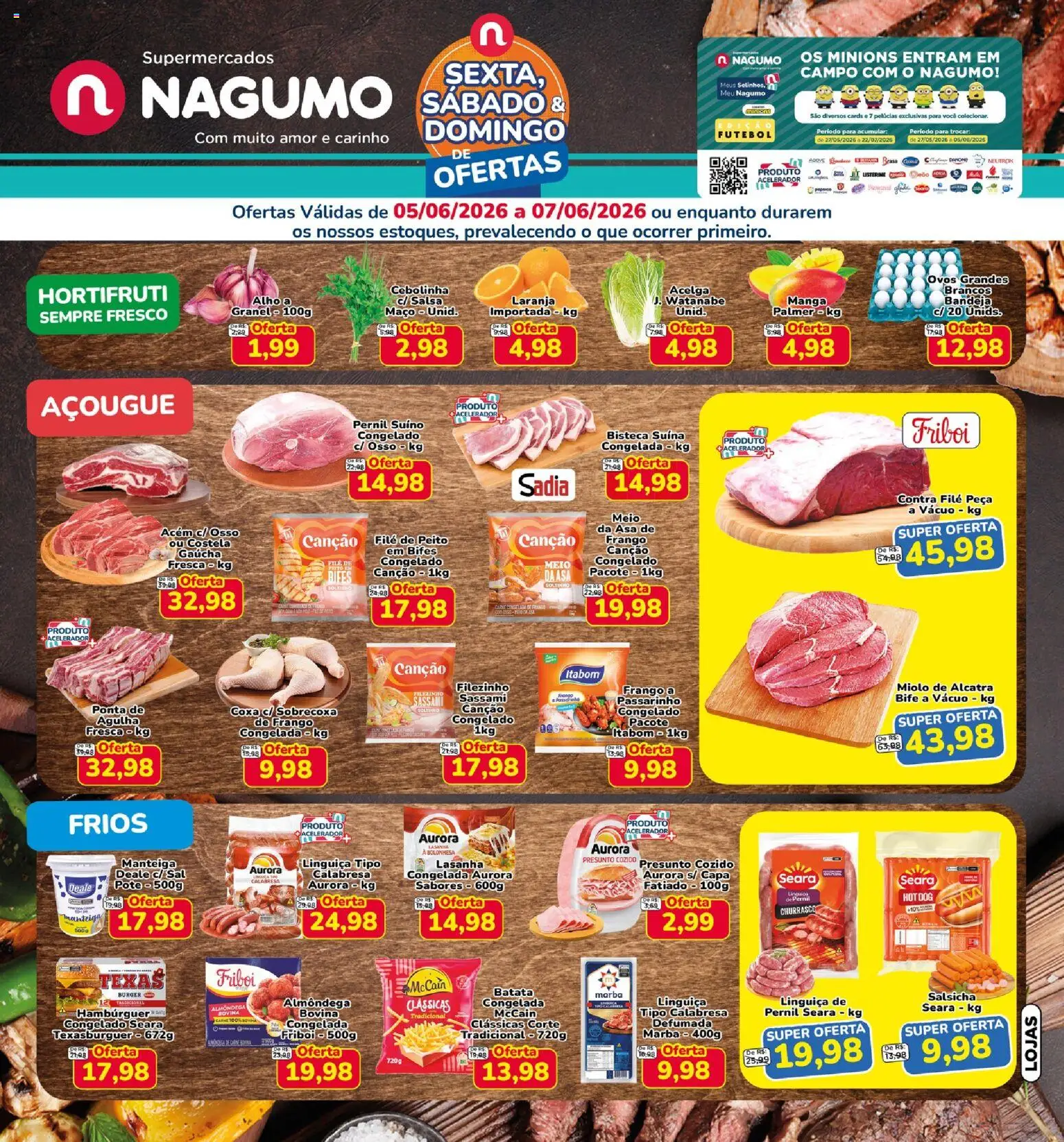 Nagumo Folheto - válido de 05.06.2026 | Página: 1 | Produtos: Linguiça, Alcatra, Asa de frango, Lasanha