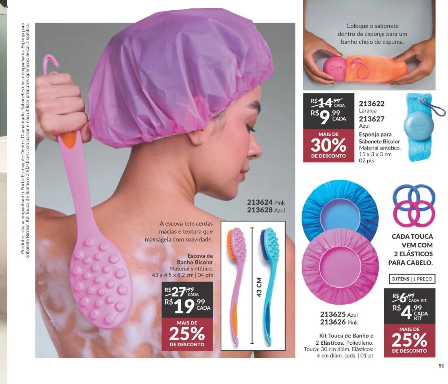 Avon Folheto - válido de 19/07/2026 | Página: 55 | Produtos: Esponja, Escova, Elásticos, Sabonete