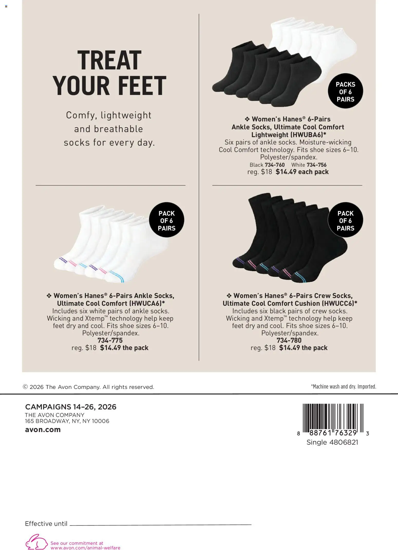 Avon Hanes Flyer - valid from 07/01/2026 | Page: 16 | Products: Socks, Cushion