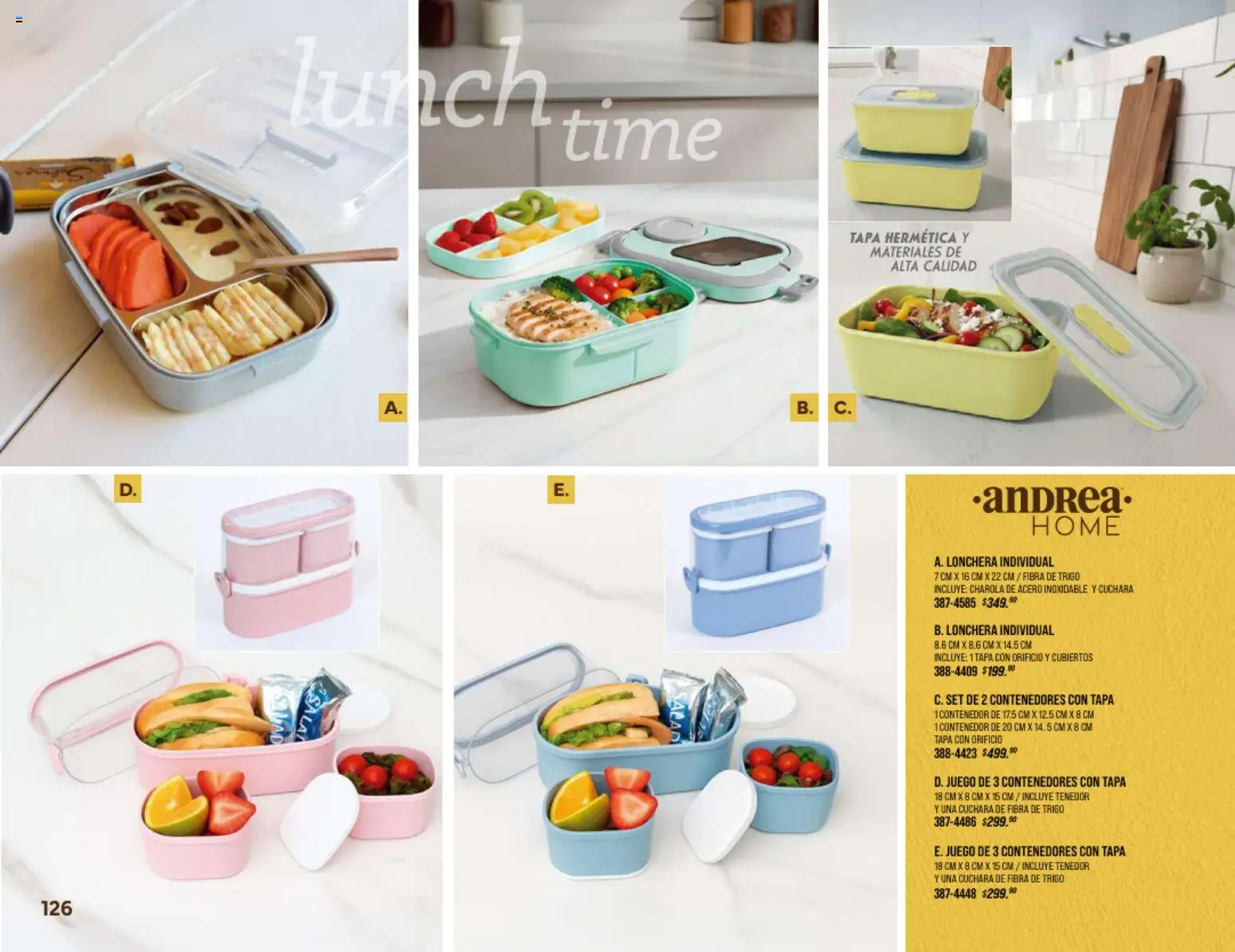 Nuevas ofertas de Andrea válidas en toda la República Mexicana desde el 25/01/2026. ¡Encuentra las mejores ofertas en Andrea catálogo Home! | Página: 126 | Productos: Juego, Cuchara, Tenedor
