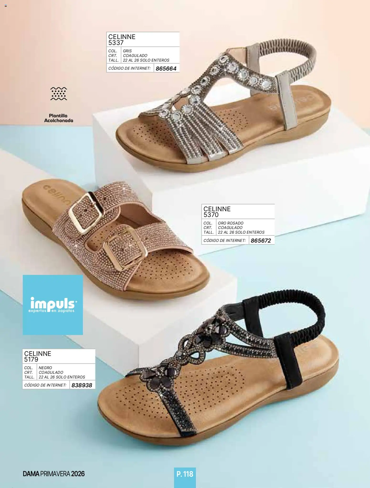 Nuevas ofertas de Impuls válidas en toda la República Mexicana desde el 01.01.2026. ¡Encuentra las mejores ofertas en Impuls catálogo Primavera! | Página: 120 | Productos: Zapatos