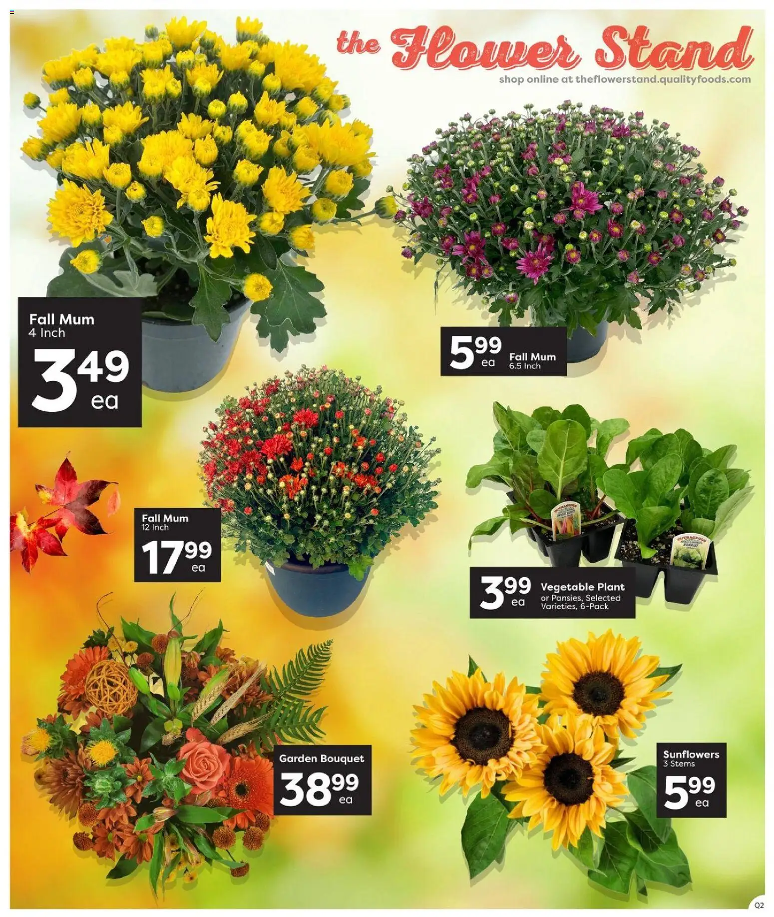 Quality Foods flyer valid from Sep 3, 2026 | Page: 4 | Products: Flower stand