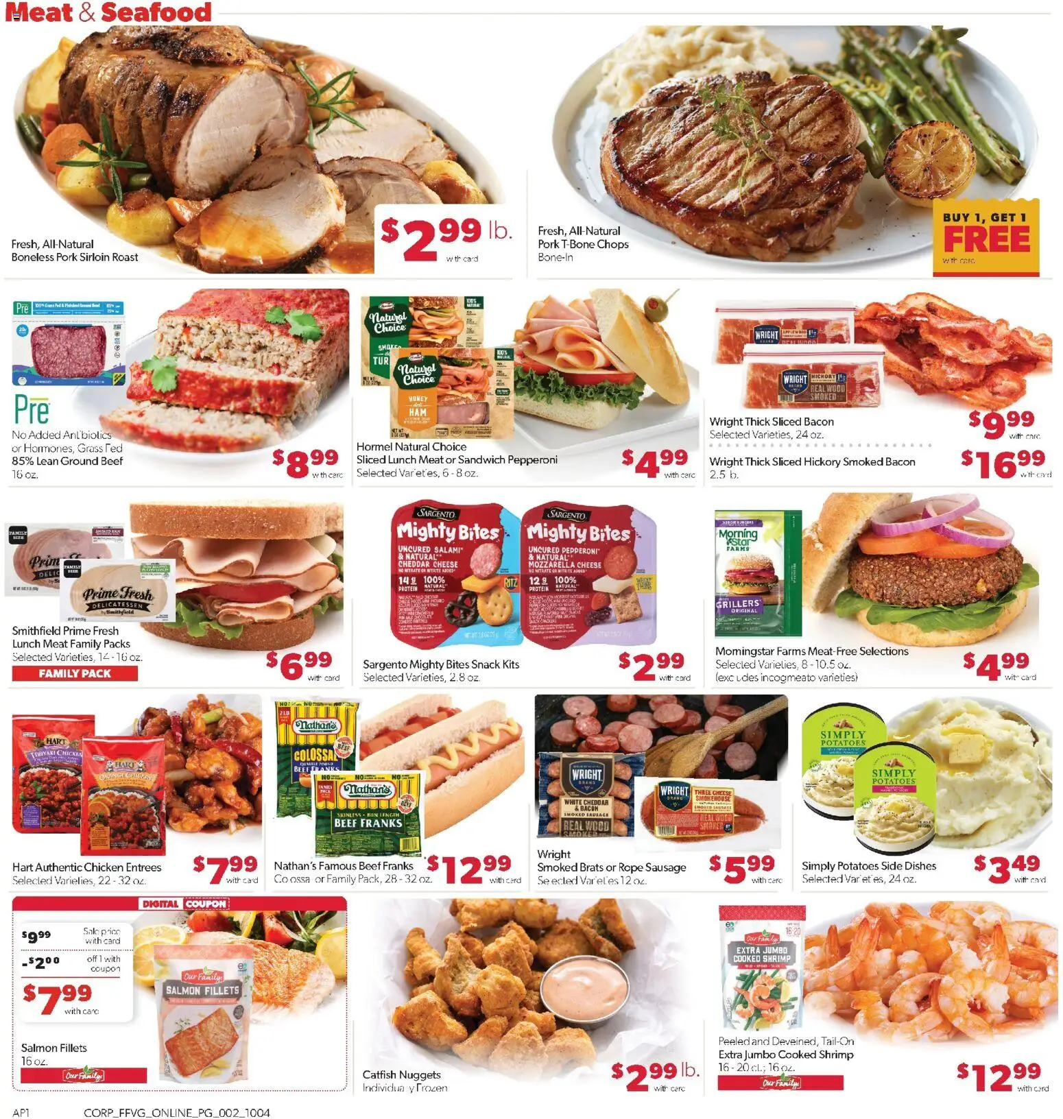 Family Fare Weekly Ad - valid from 10/04/2026 | Page: 7 | Products: Honey, Protein, Potatoes, Seafood