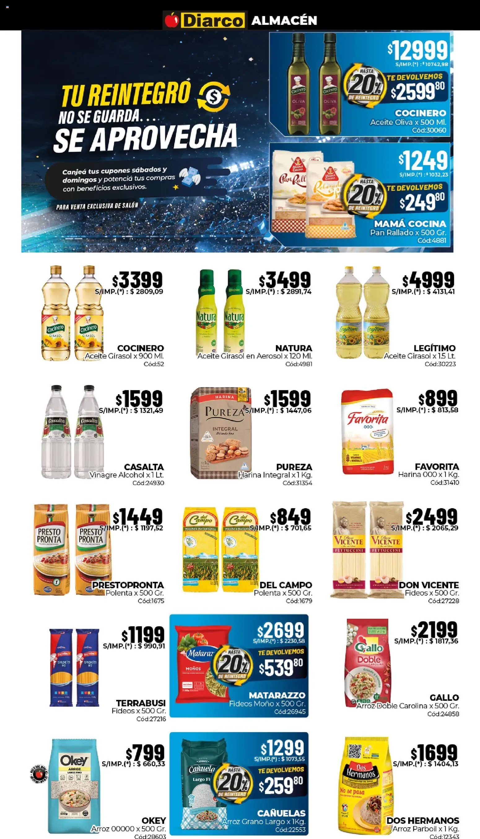 Diarco ofertas │ válido desde el 15.06.2026 | Página: 2 | Productos: Aceite, Polenta, Oliva, Arroz