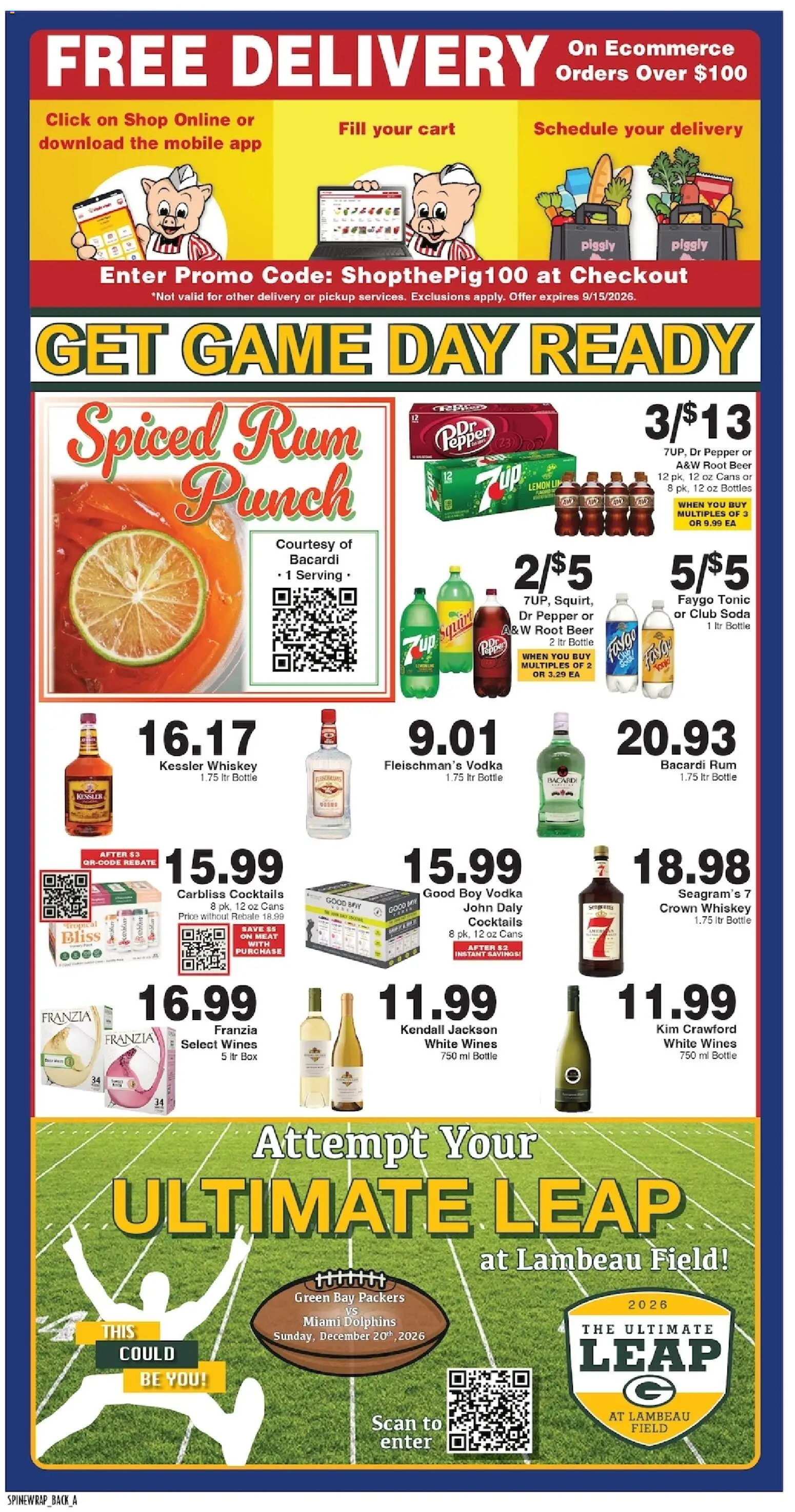 Piggly Wiggly Weekly Ad - valid from 09/02/2026 | Page: 4 | Products: Vodka, Whiskey, Bacardi, Game