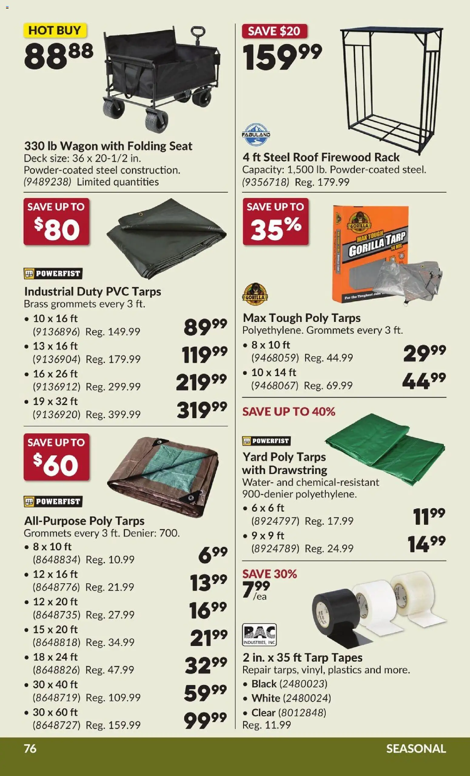 Princess Auto flyer valid from Jul 28, 2026 | Page: 81 | Products: Water, Firewood