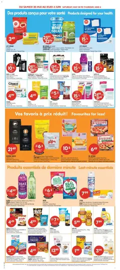 Preview of FLOW Eau de source alcaline/Alkaline Spring Water (1 L), ROAR biologique/Organic (532 mL) ou/or ALO, boisson à l'aloés vera/Aloe Vera (500 mL) Beverage from shop Pharmaprix valid from 29.05.2026 | Page: 15