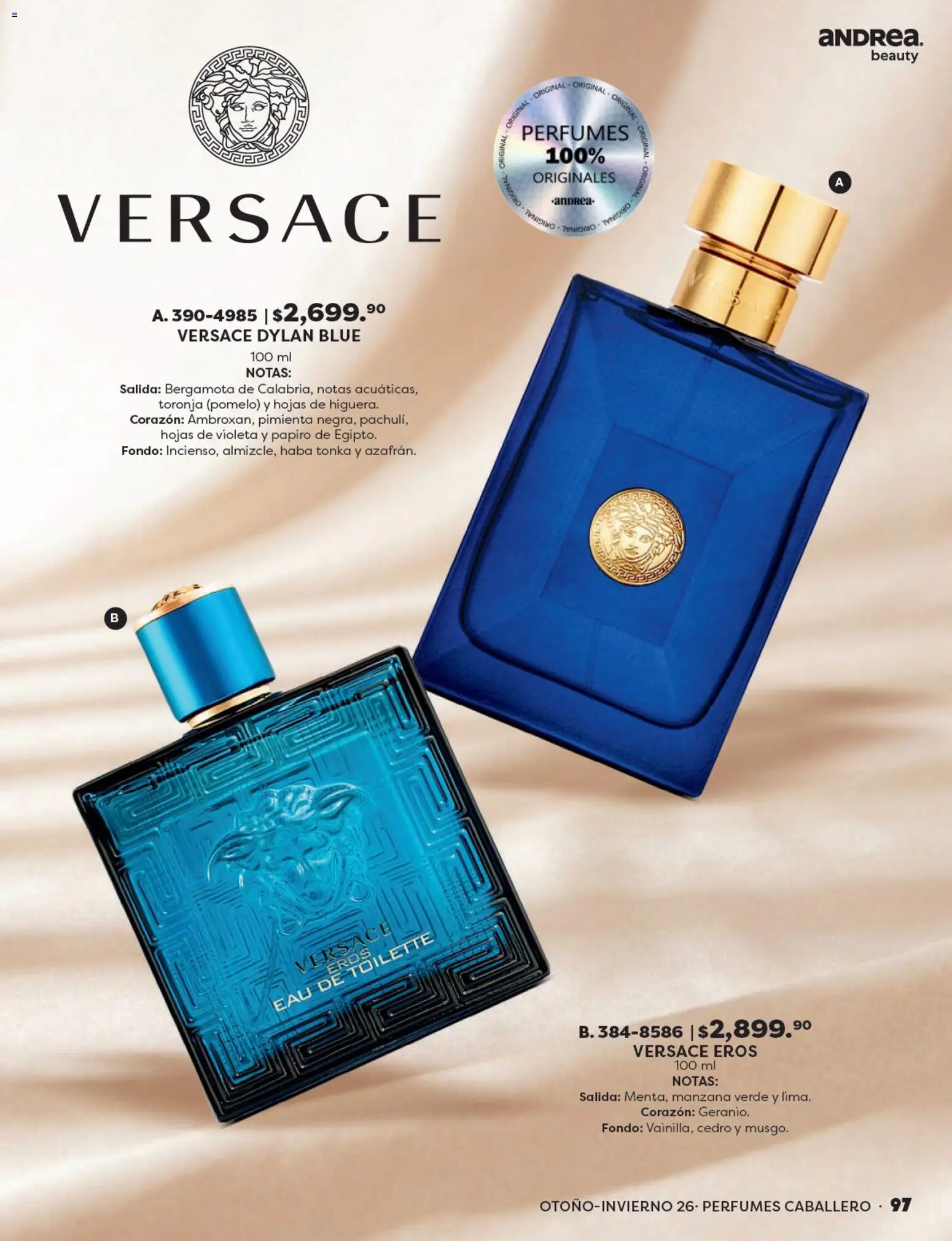Nuevas ofertas de Andrea válidas en toda la República Mexicana desde el 23/08/2026. ¡Encuentra las mejores ofertas en Andrea catálogo Beauty! | Página: 97 | Productos: Pimienta, Manzana, Pomelo, Eau de toilette
