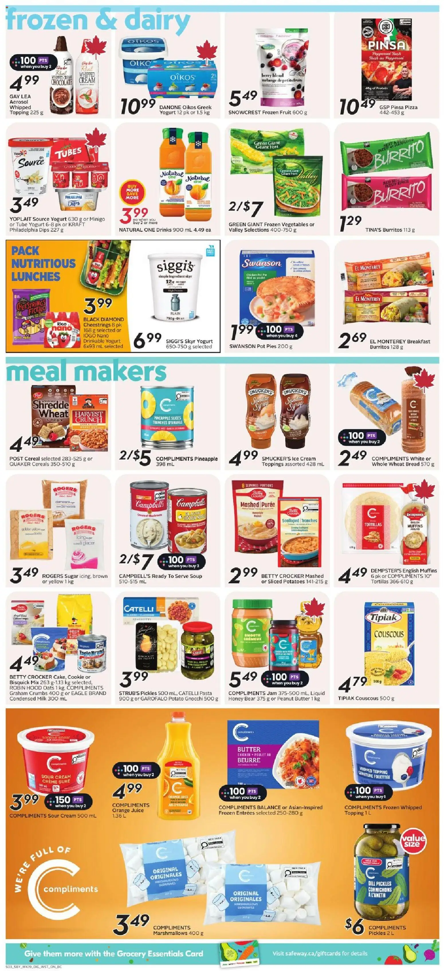 Safeway flyer valid from Sep 3, 2026 | Page: 13 | Products: Skyr, Ice cream, Orange juice, Protein