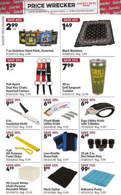 Preview of Princess Auto flyer - Price Wrecker from shop Princess Auto valid from Aug 1, 2026 | Page: 21 | Products: Knee, Pots, Grill
