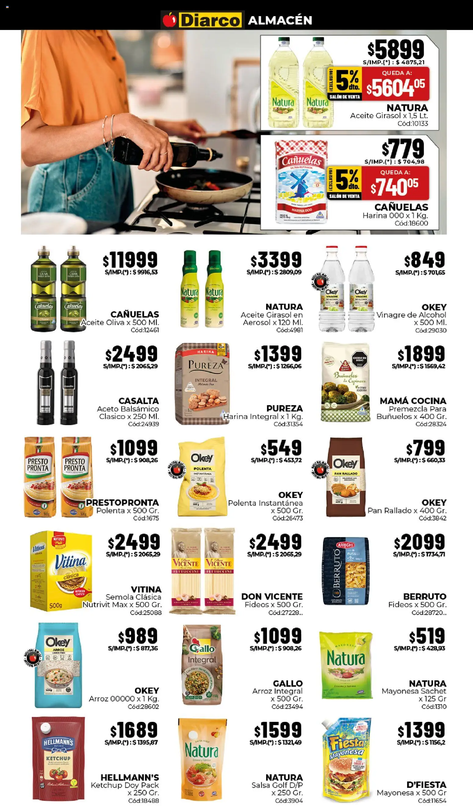 Diarco - Ofertas Gba │ válido desde el 06/07/2026 | Página: 2 | Productos: Aceto, Oliva, Arroz, Pan rallado