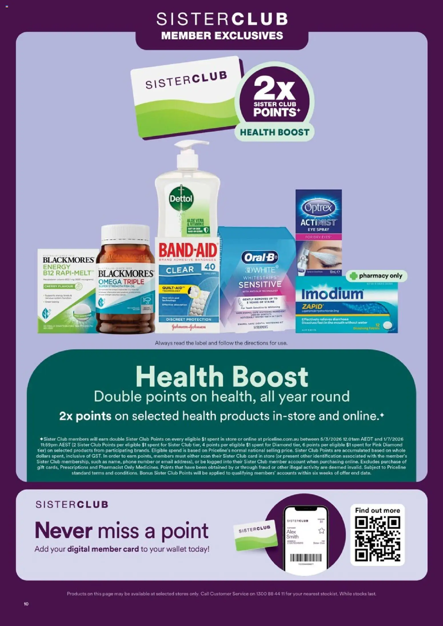 Priceline Pharmacy catalogue - valid from 09.04.2026 | Page: 10 | Products: Water, Wallet, Digital, Tablets