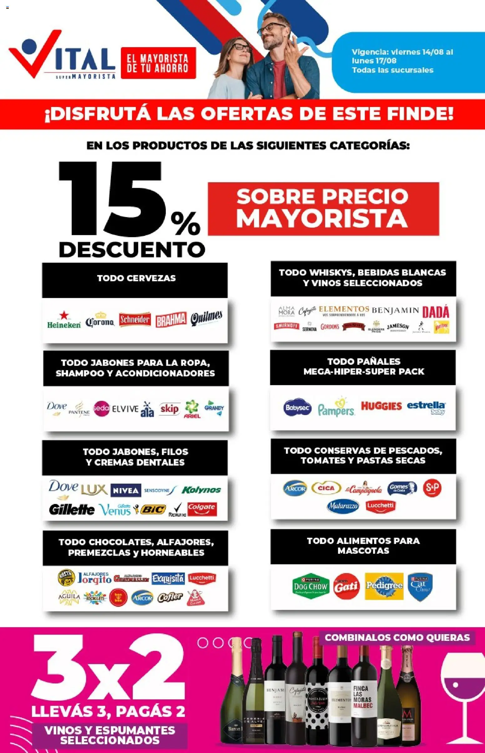 Vital ofertas │ válido desde el 14/08/2026 | Página: 3 | Productos: Jameson, Bebidas, Heineken, Tomates