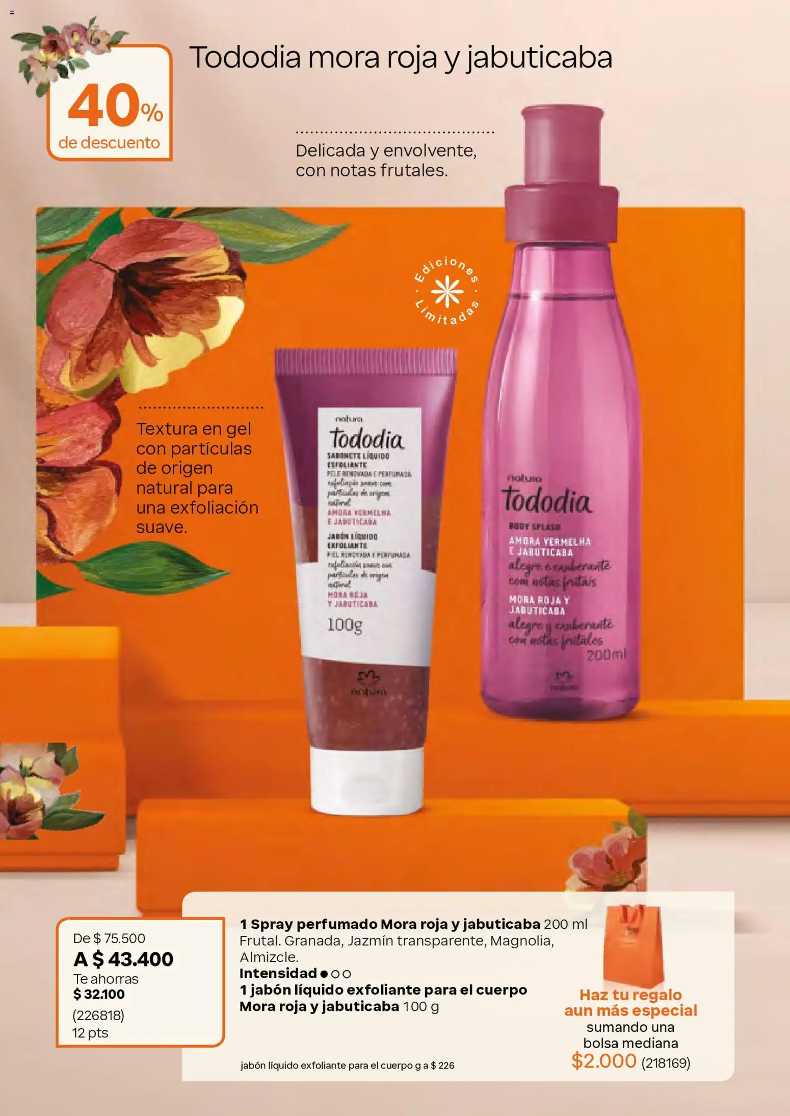 Natura revista - valida desde el 08.04.2026 | Página: 40 | Productos: Té, Bolsa, Mora, Jabón