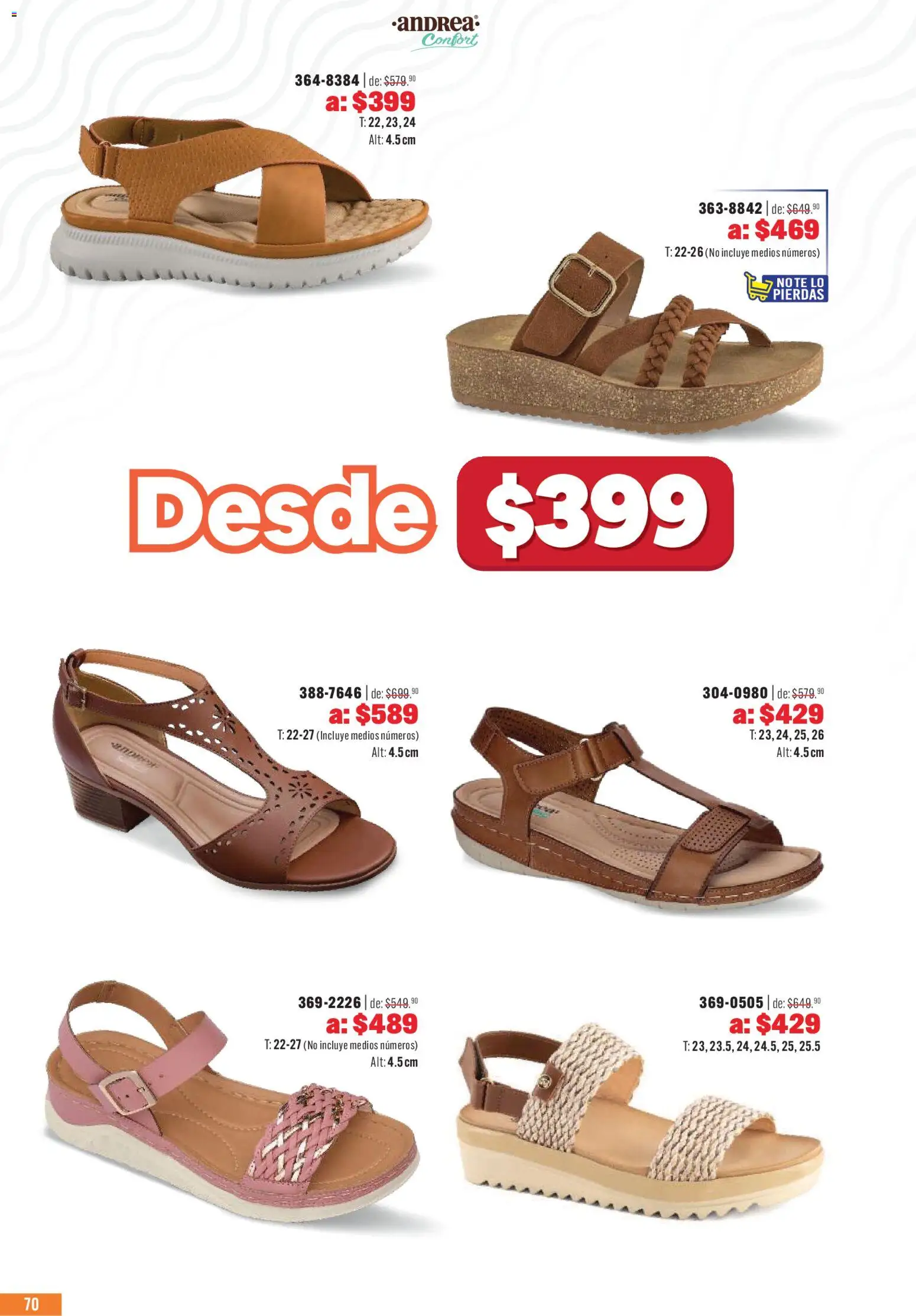 Nuevas ofertas de Andrea válidas en toda la República Mexicana desde el 03.05.2026. ¡Encuentra las mejores ofertas en Andrea catálogo Outlet! | Página: 70