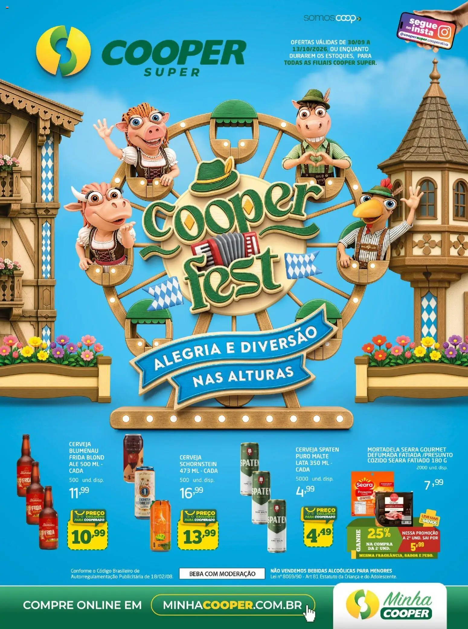 Cooper Folheto - válido de 30/09/2026 | Página: 1 | Produtos: Pimenta, Bebidas, Chocolate, Presunto