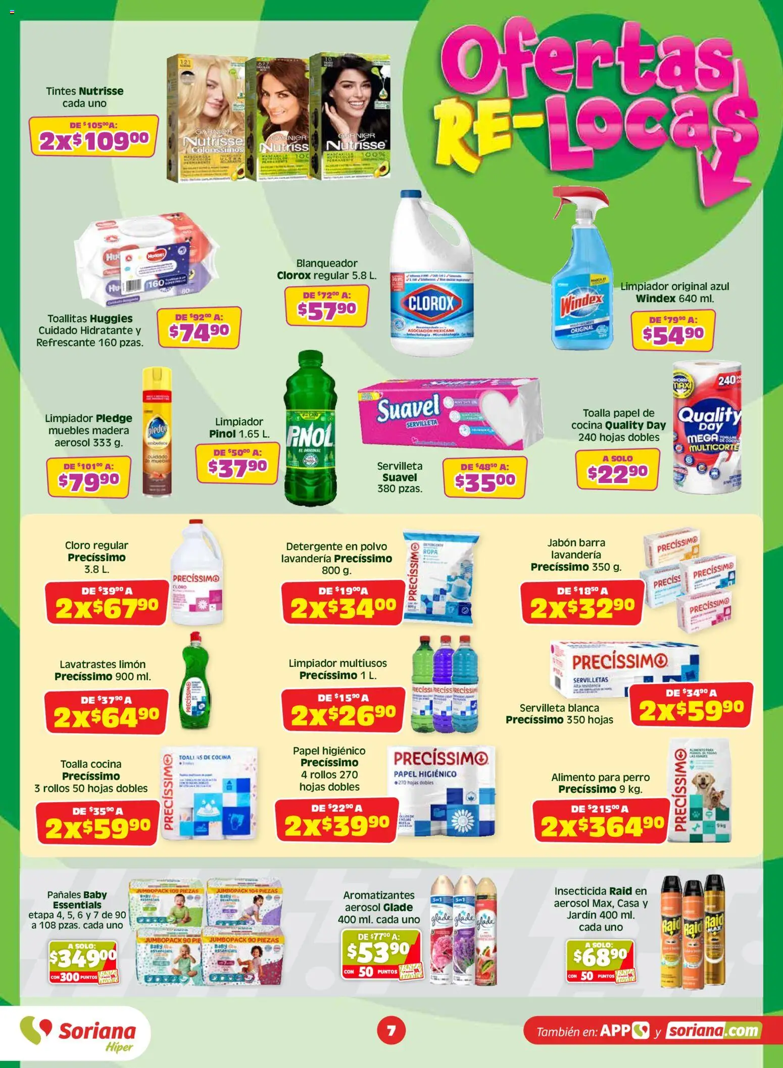 Nuevas ofertas de Soriana válidas en toda la República Mexicana desde el 10/07/2026. ¡Encuentra las mejores ofertas en Soriana Julio Regalado Híper Nacional! | Página: 7 | Productos: Limón, Limpiador, Ropa, Insecticida