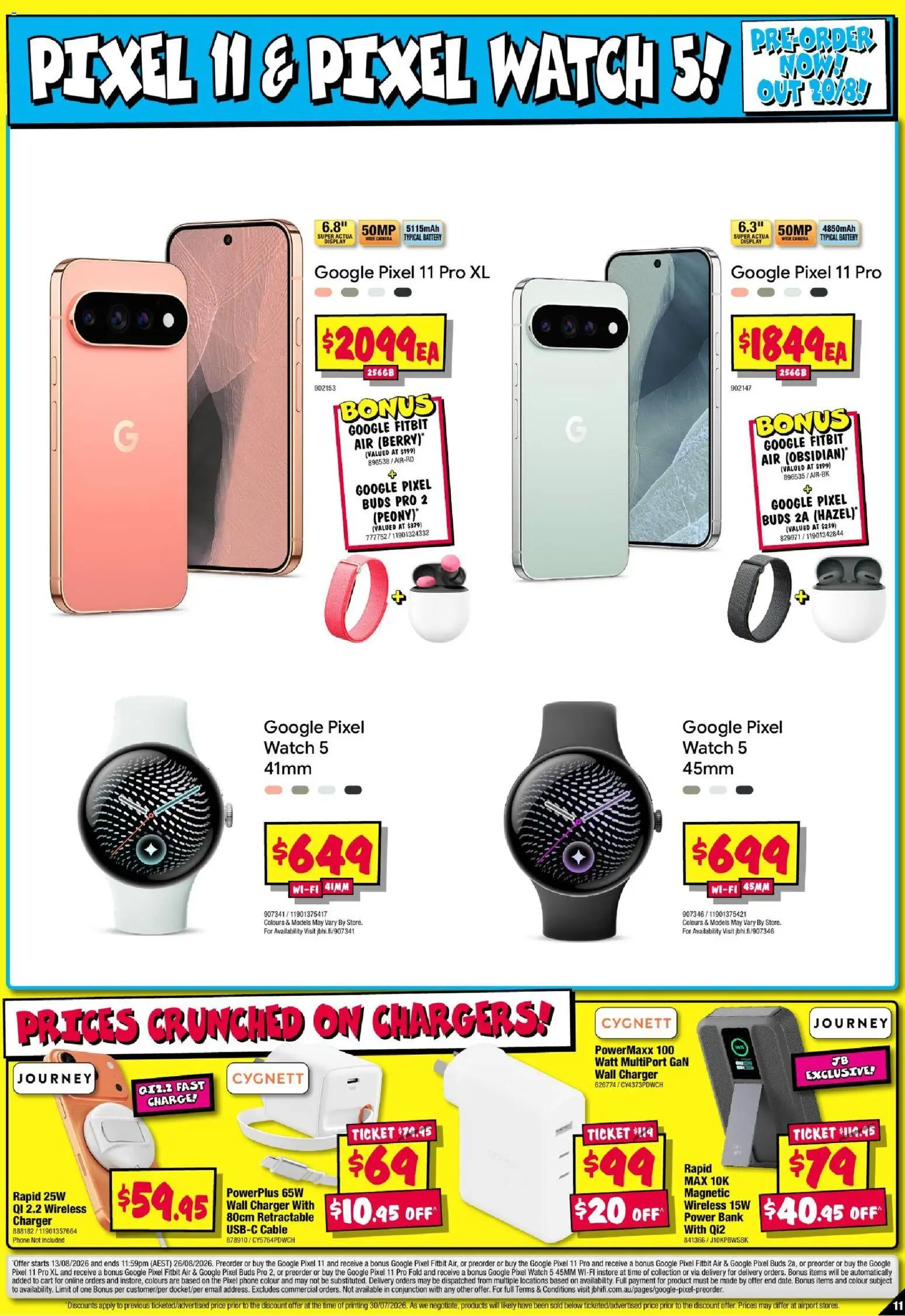 JB Hi-Fi catalogue - valid from 13/08/2026 | Page: 11 | Products: Battery, Cart, Phone, Camera