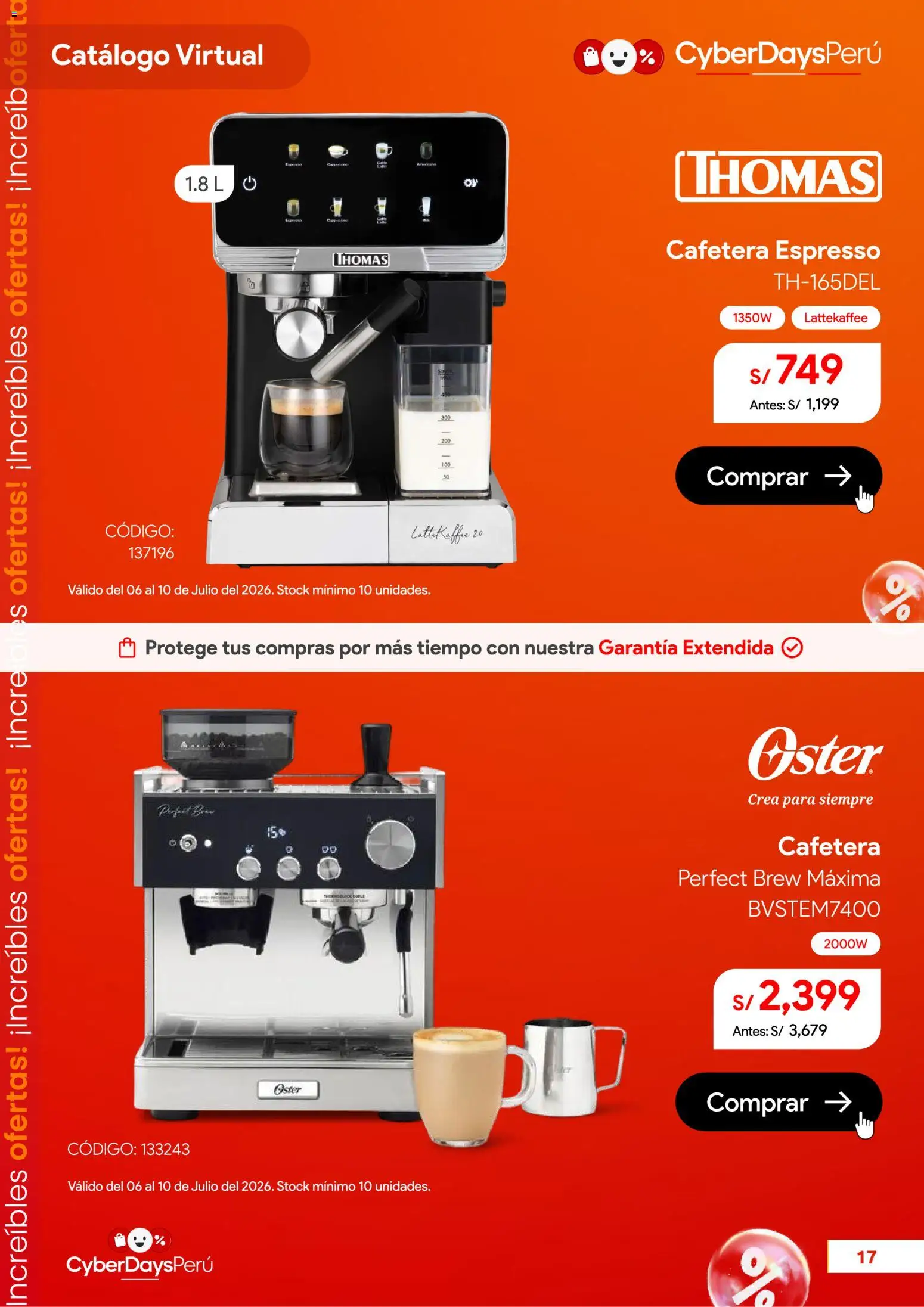 Catálogo Hiraoka válido desde 06/07/2026 | Página: 18 | Productos: Cafetera
