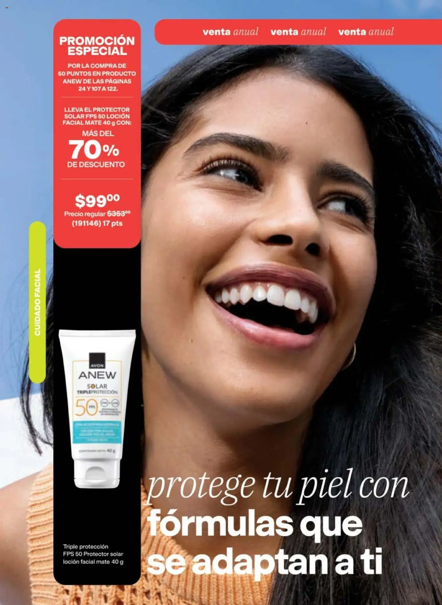 Nuevas ofertas de AVON válidas en toda la República Mexicana desde el 11/09/2026. ¡Encuentra las mejores ofertas en AVON campaña 14 2026! | Página: 118 | Productos: Loción, Mate, Protector solar