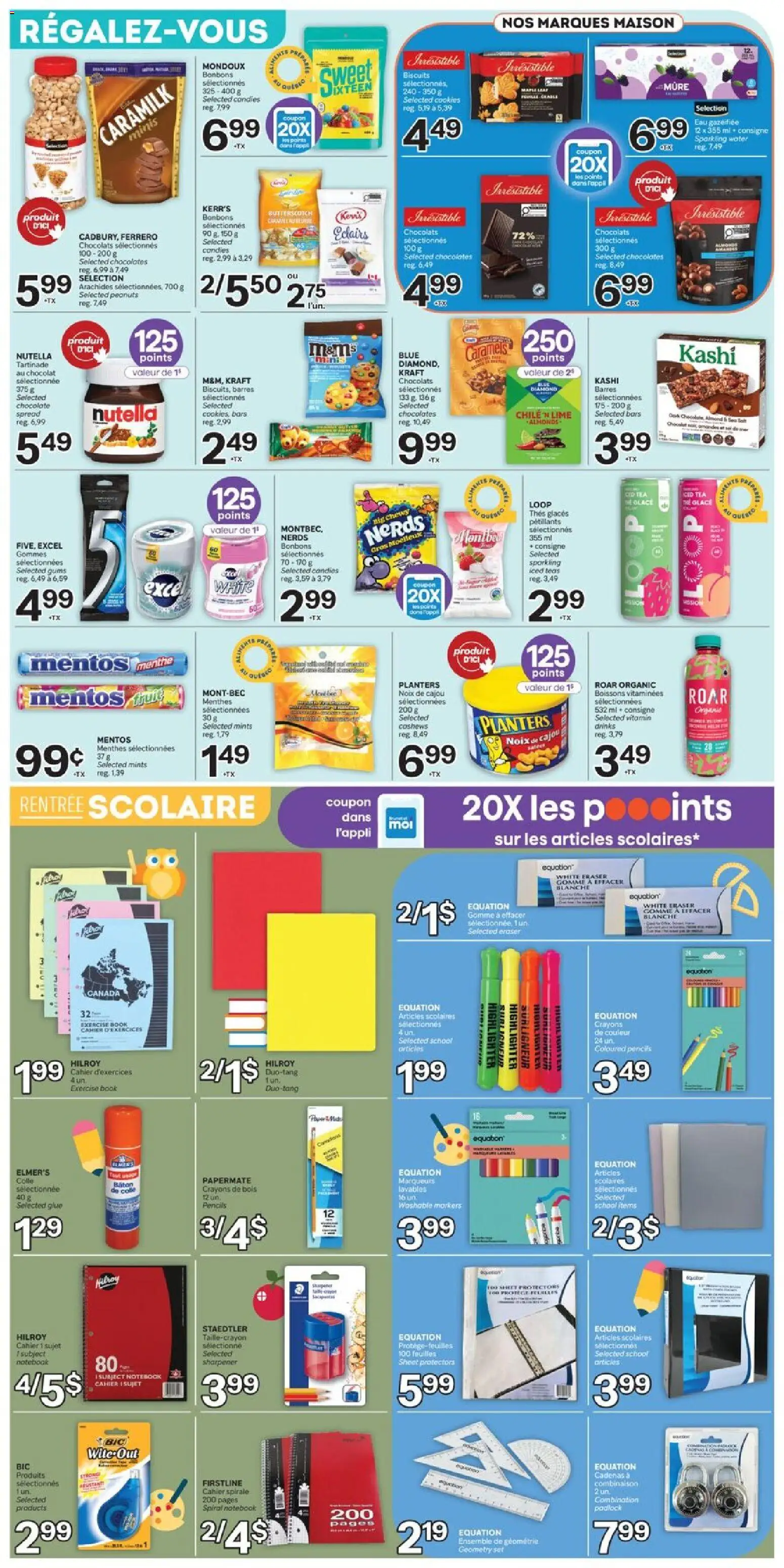 Brunet flyer valid from Aug 13, 2026 | Page: 7 | Products: Candies, Cookies, Notebook, Water