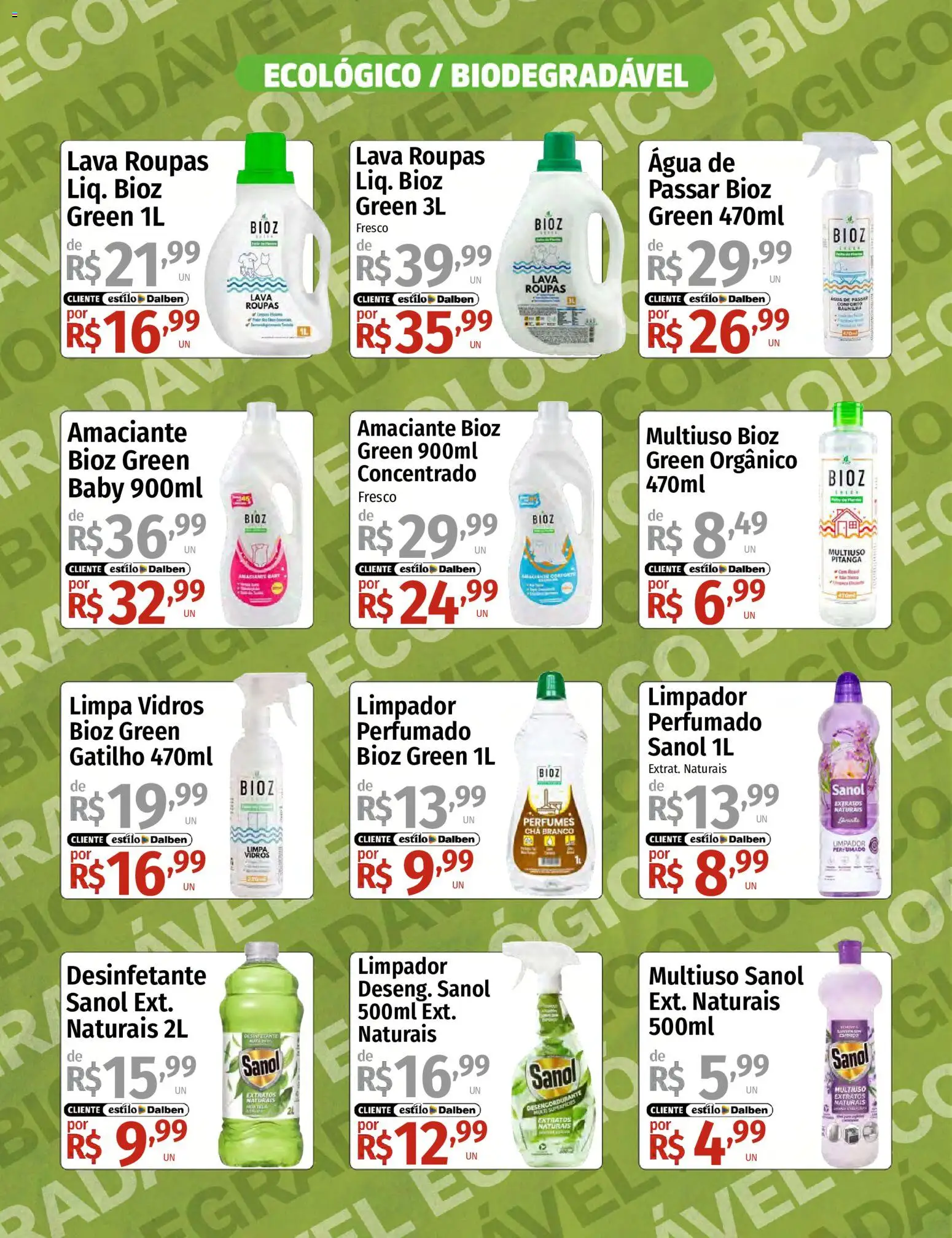 Supermercado Dalben Folheto - válido de 03/08/2026 | Página: 5 | Produtos: Chá, Limpa vidros, Perfumes, Desinfetante