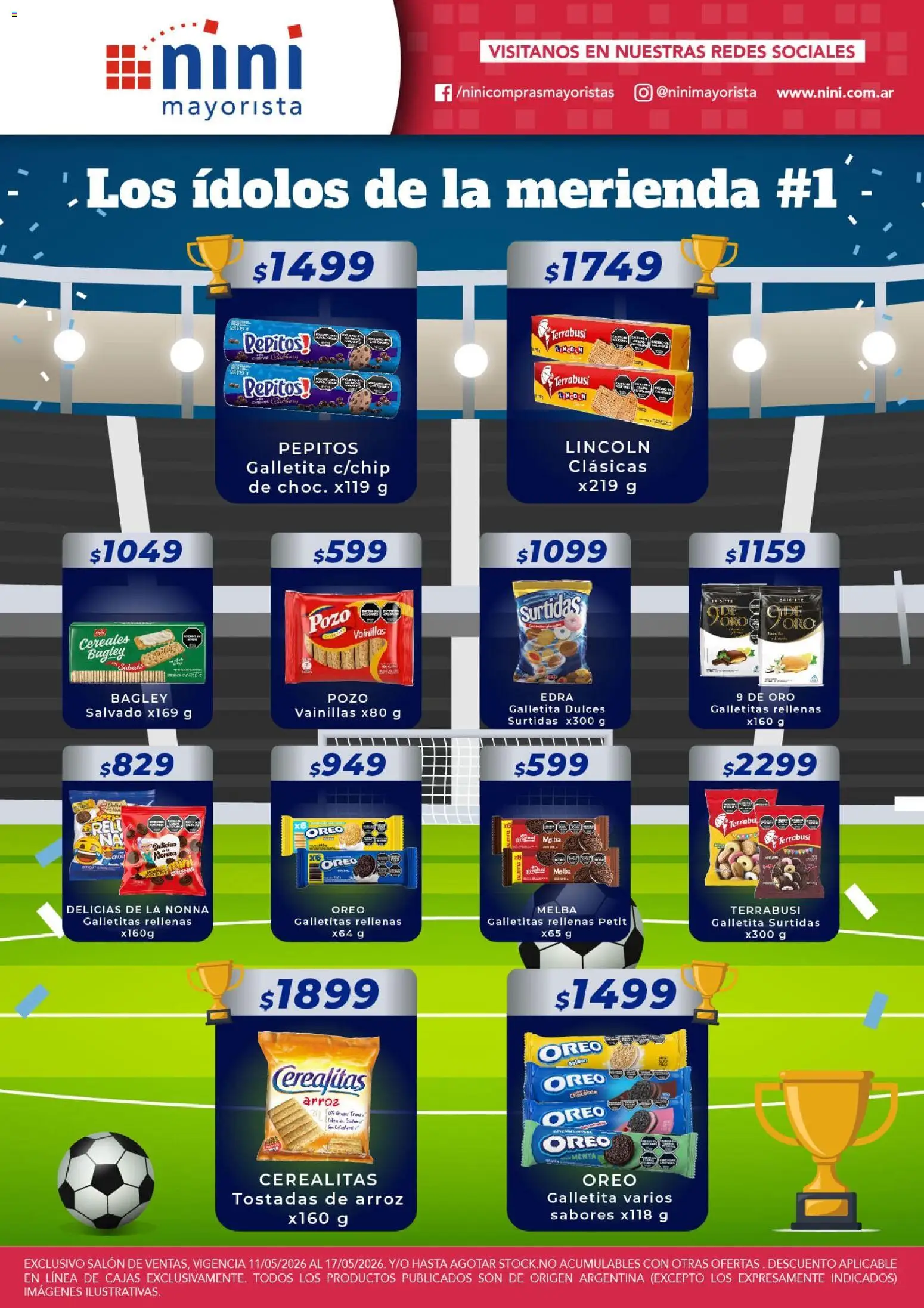 NINI Mayorista ofertas │ válido desde el 18.05.2026 | Página: 36 | Productos: Galletitas, Chocolate, Arroz, Cereales
