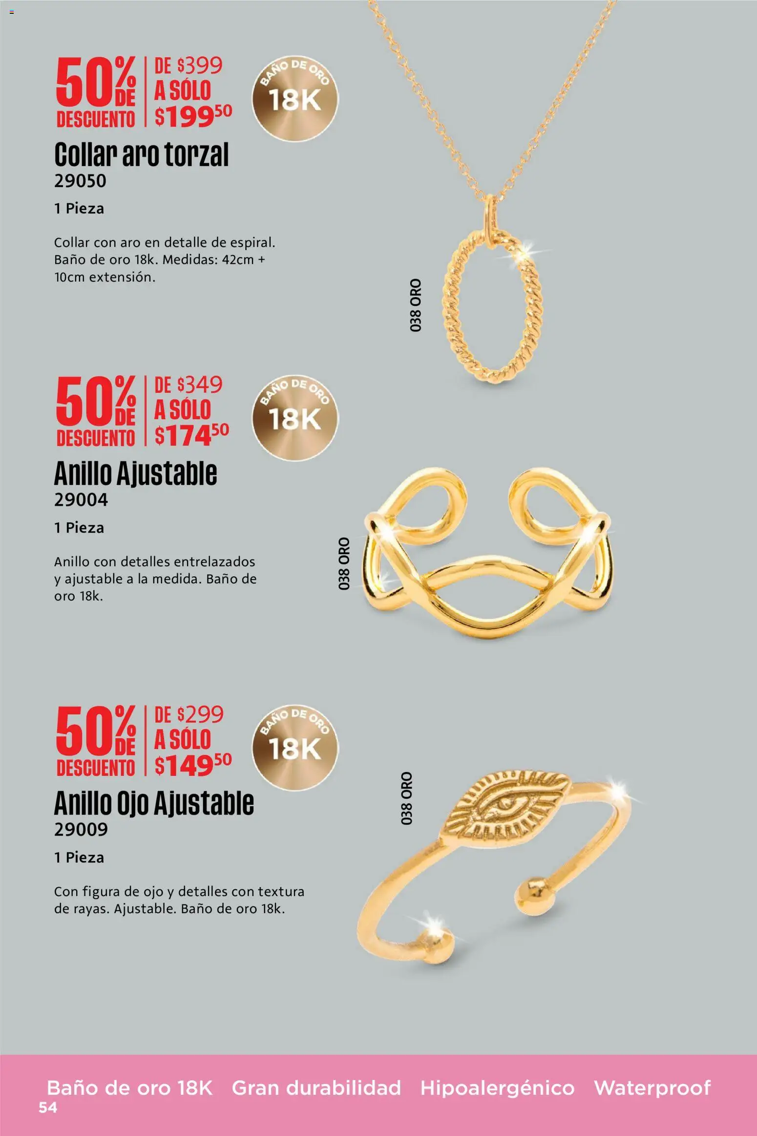 Nuevas ofertas de Ilusión válidas en toda la República Mexicana desde el 01.06.2026. ¡Encuentra las mejores ofertas en Ilusión catálogo Rebajas de Verano! | Página: 54 | Productos: Collar, Anillo, Baño